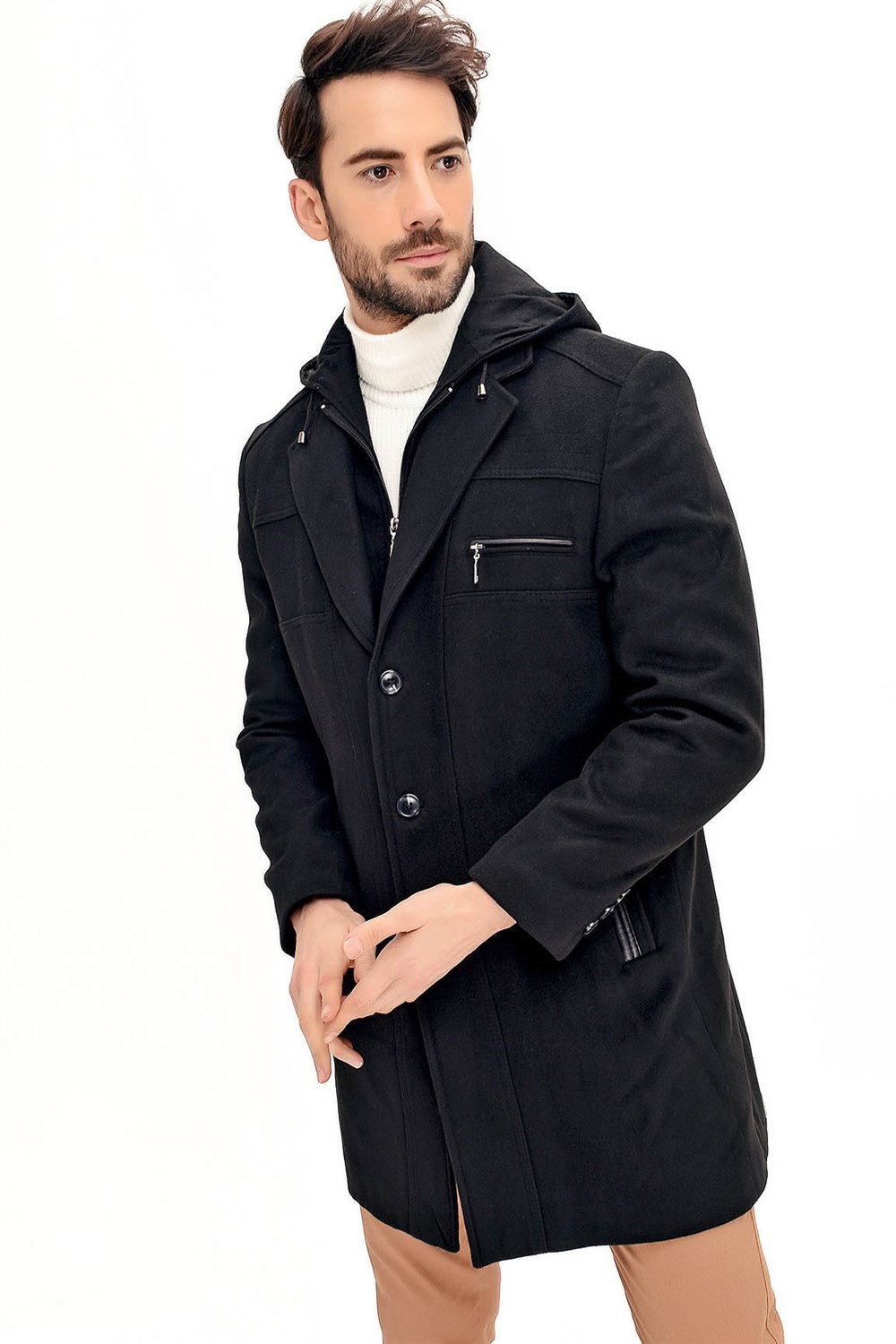 PLT8354 DEWBERRY SLIM-FIT COAT-BLACK
