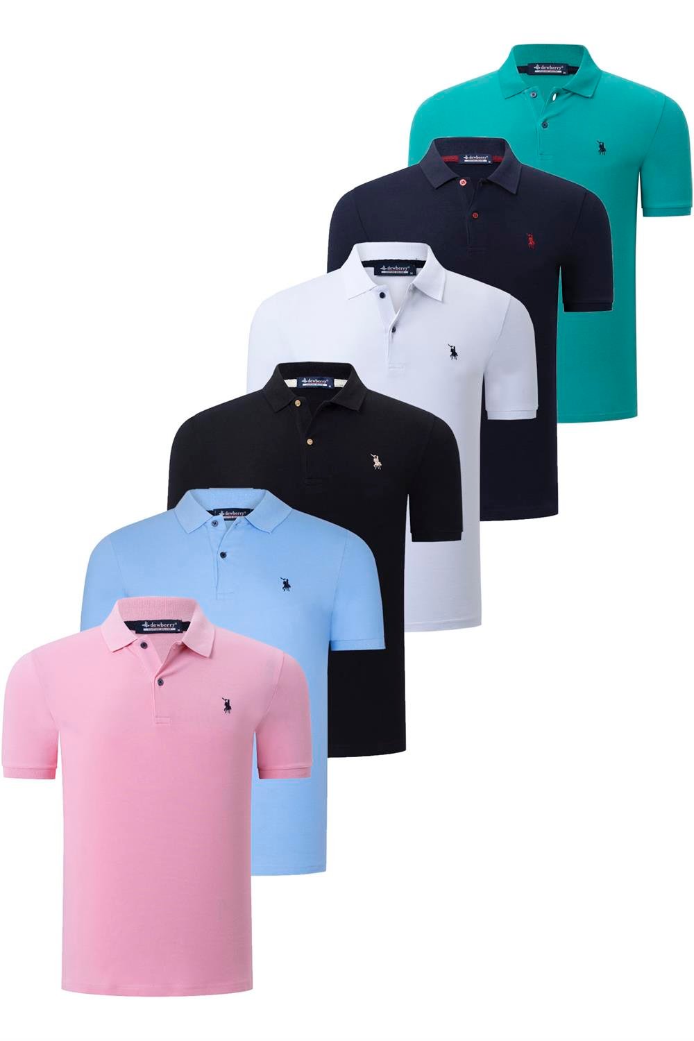 Tricou polo de barbati, dewberry