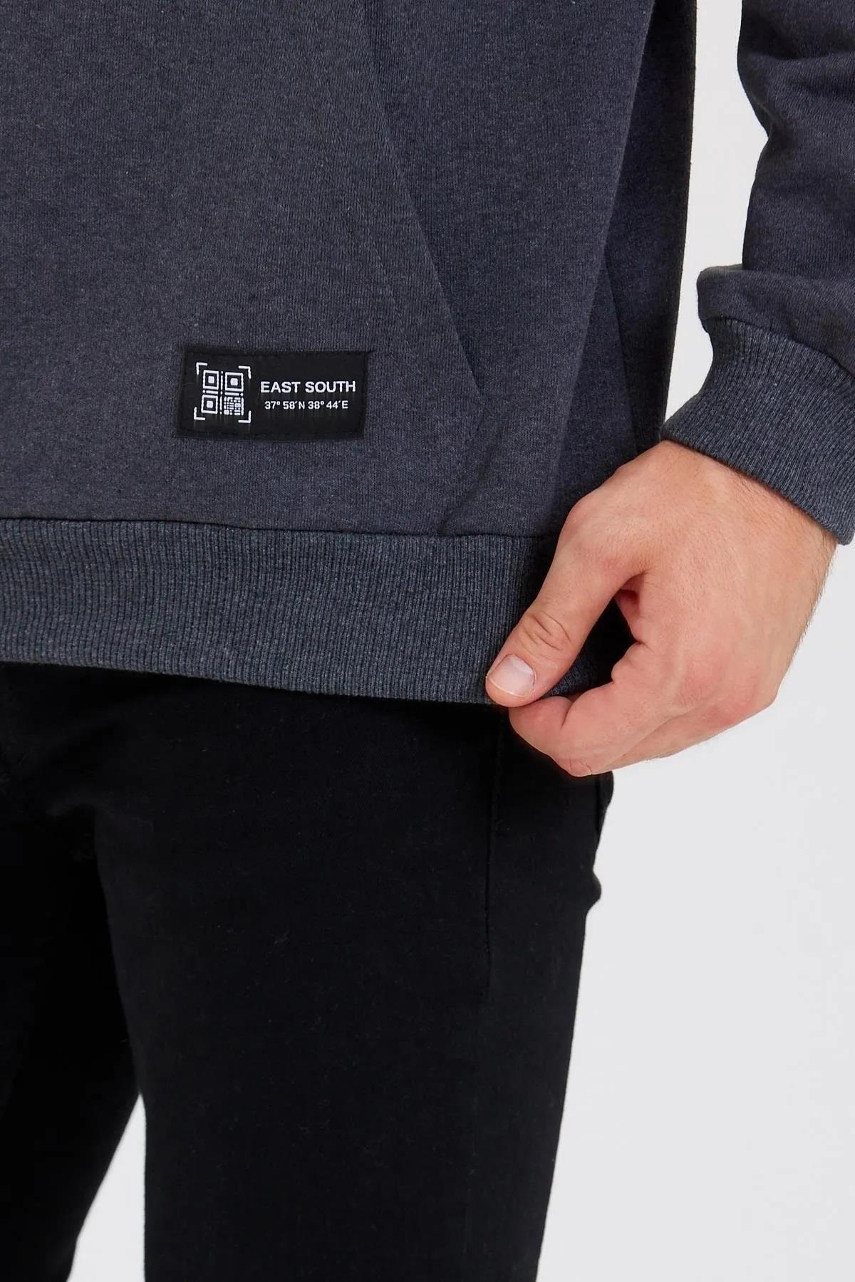 34605 Dewberry Kangaroo Pocket Hoody Mens Sweatshirt-ANTHRACITE