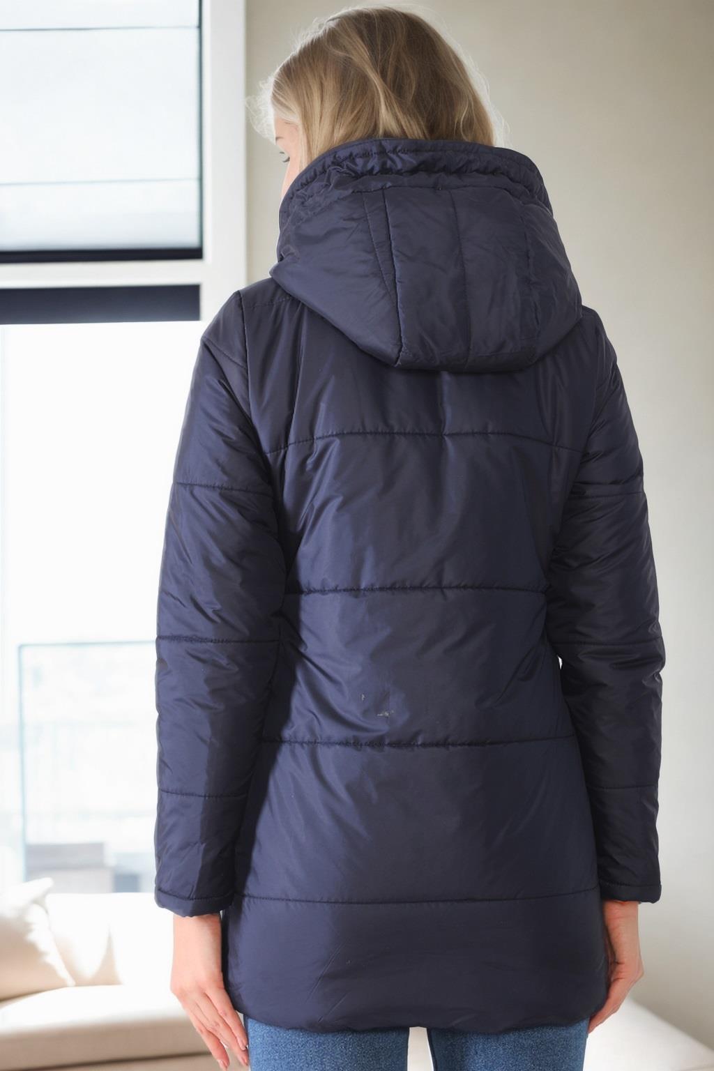 Z6660 DEWBERRY WOMEN'S COAT-NAVY-1