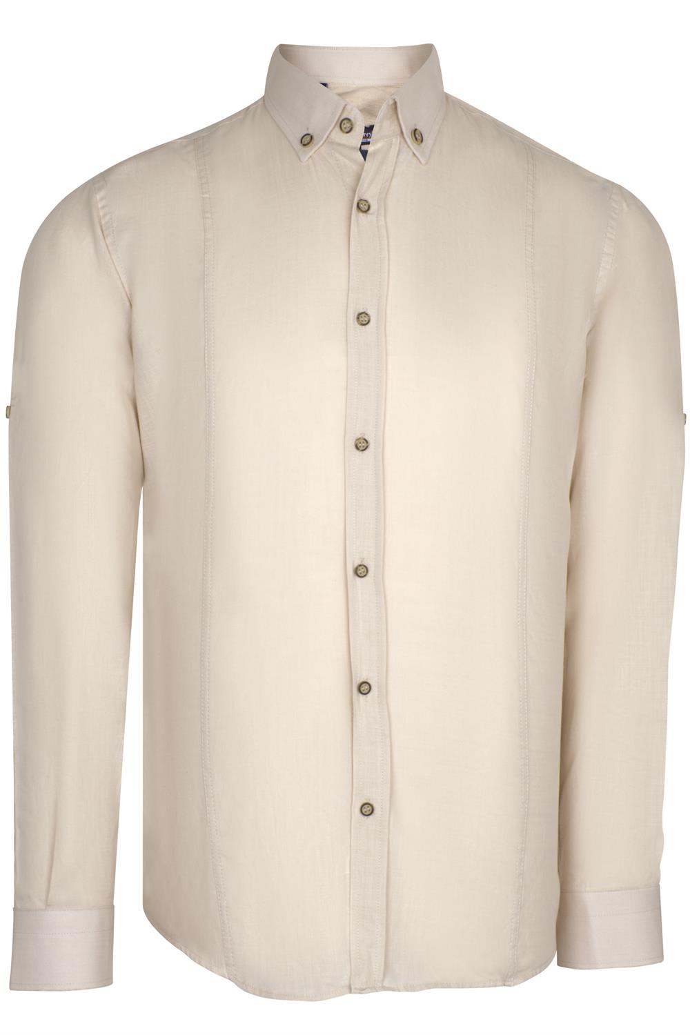 TRIPLE SET G721 DEWBERRY MEN'S SHIRT-NAVY-WHITE-BEIGE