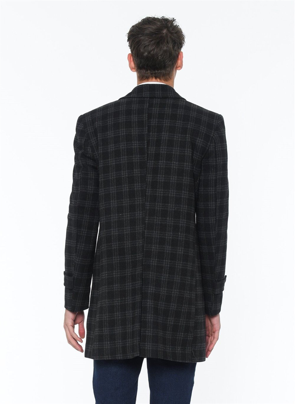 PLT7226 DEWBERRY BATTAL COAT-STRIPED ANTHRACITE