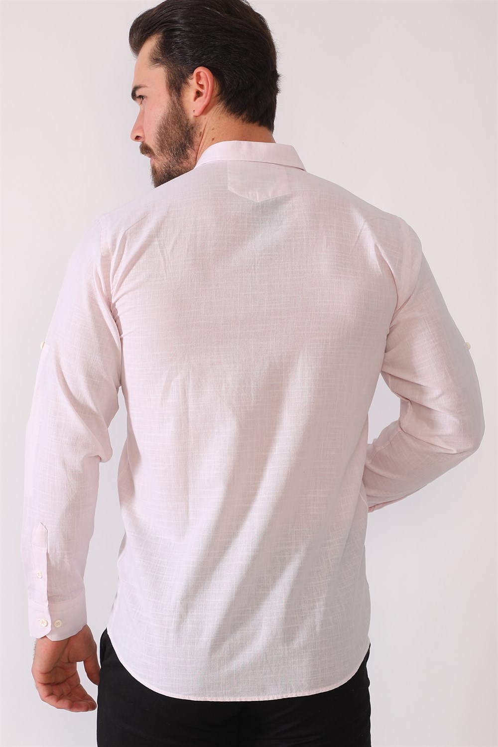 G625 DEWBERRY LINEN SHIRT-PINK