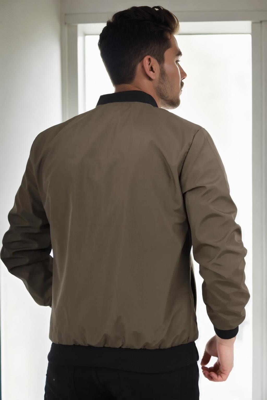 96819 Dewberry College Collar Classic Seasonal Mens Coat-Khaki