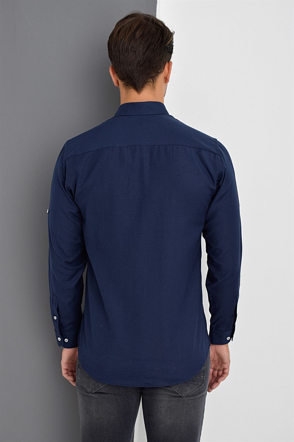 G674 DEWBERRY MEN'S SHIRT-NAVY BLUE