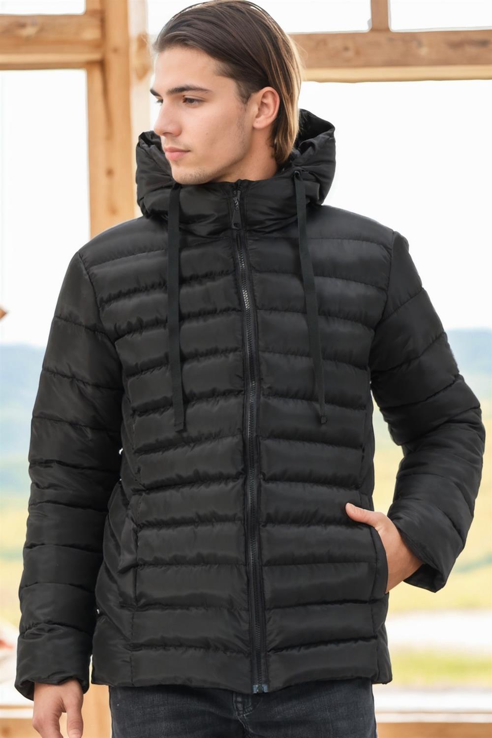M8658 DEWBERRY MENS COAT-DARK BLACK