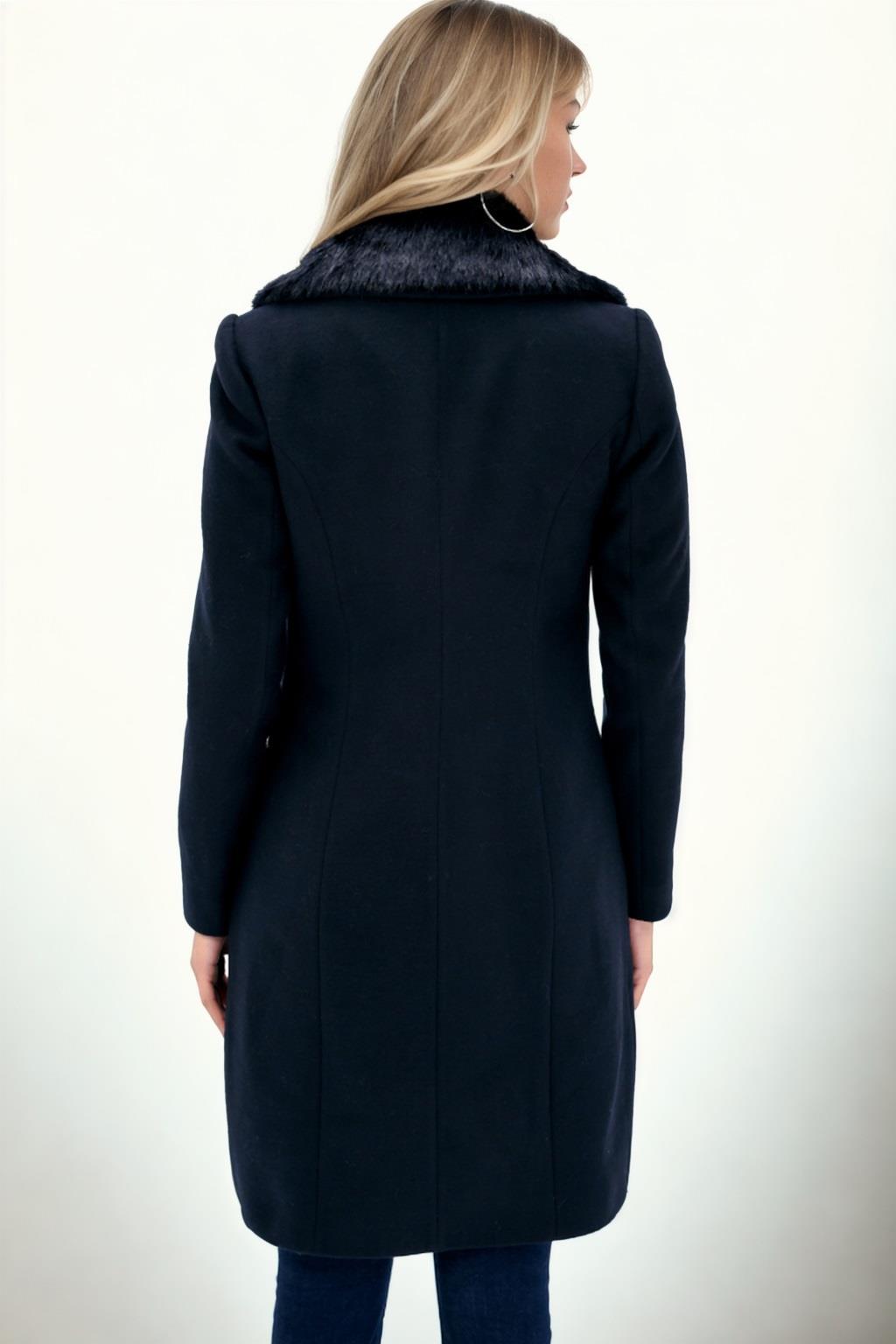 Z6643 DEWBERRY WOMEN'S COAT-NAVY-1