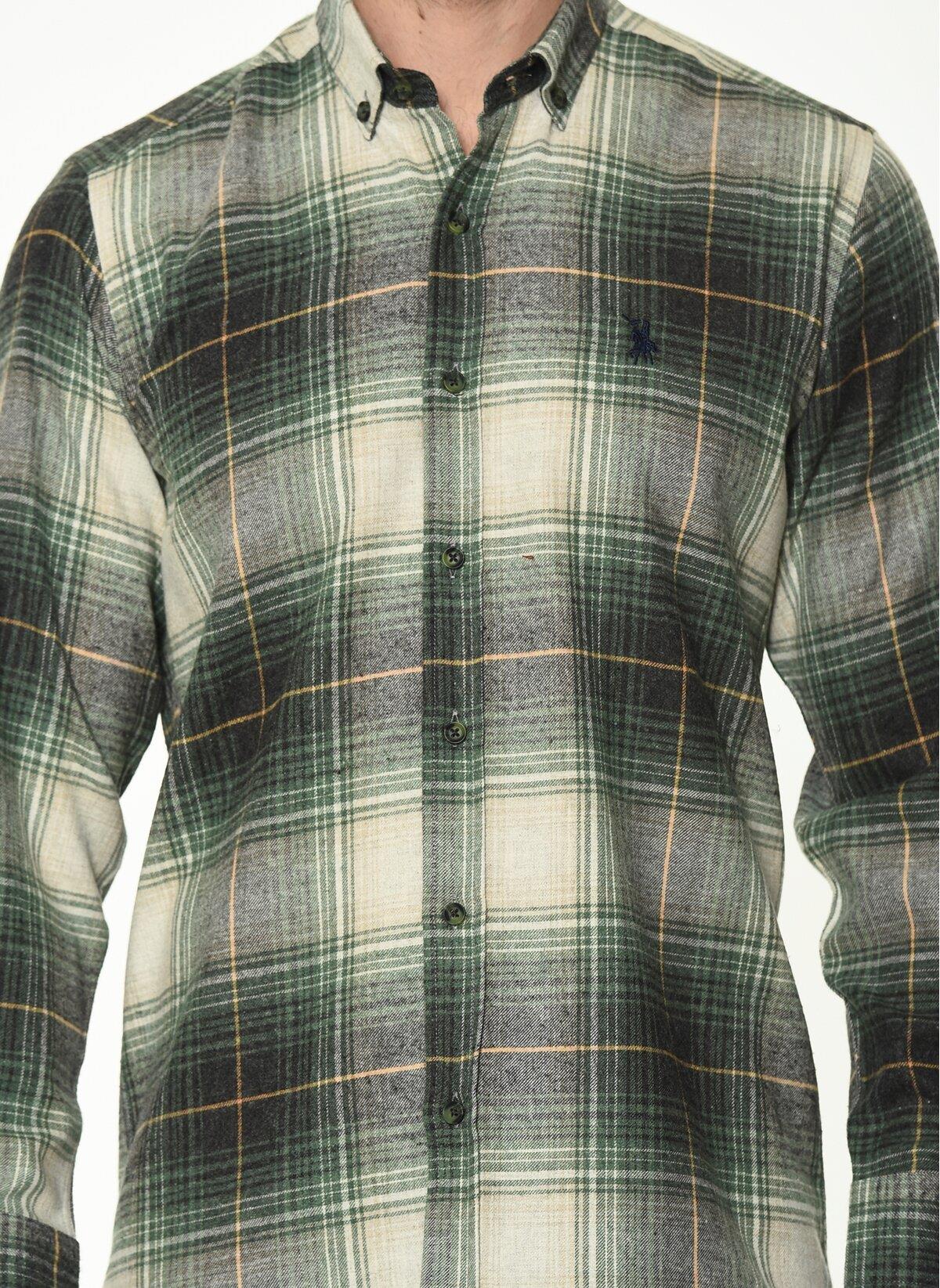 G902 DEWBERRY MEN&#039;S SHIRT-GREEN