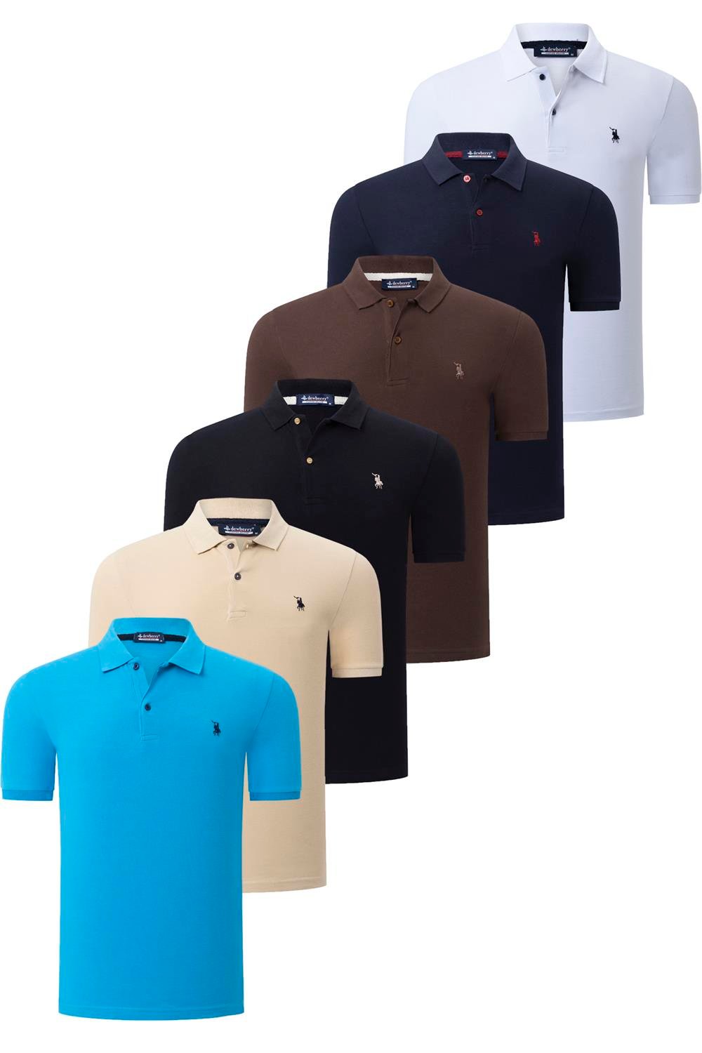Tricou polo de barbati, dewberry
