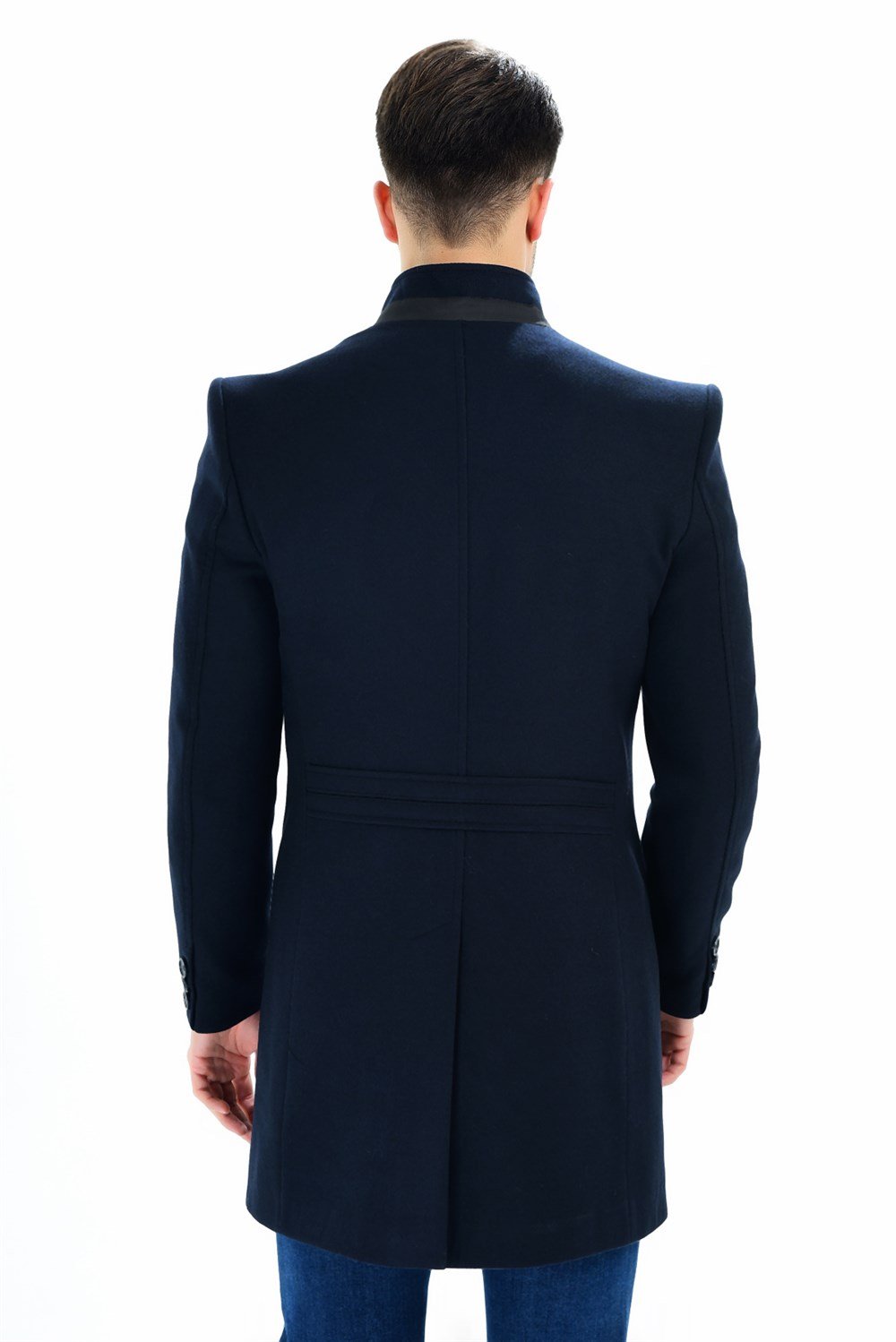 PLT8367 DEWBERRY MEN&#039;S COAT-NAVY BLUE