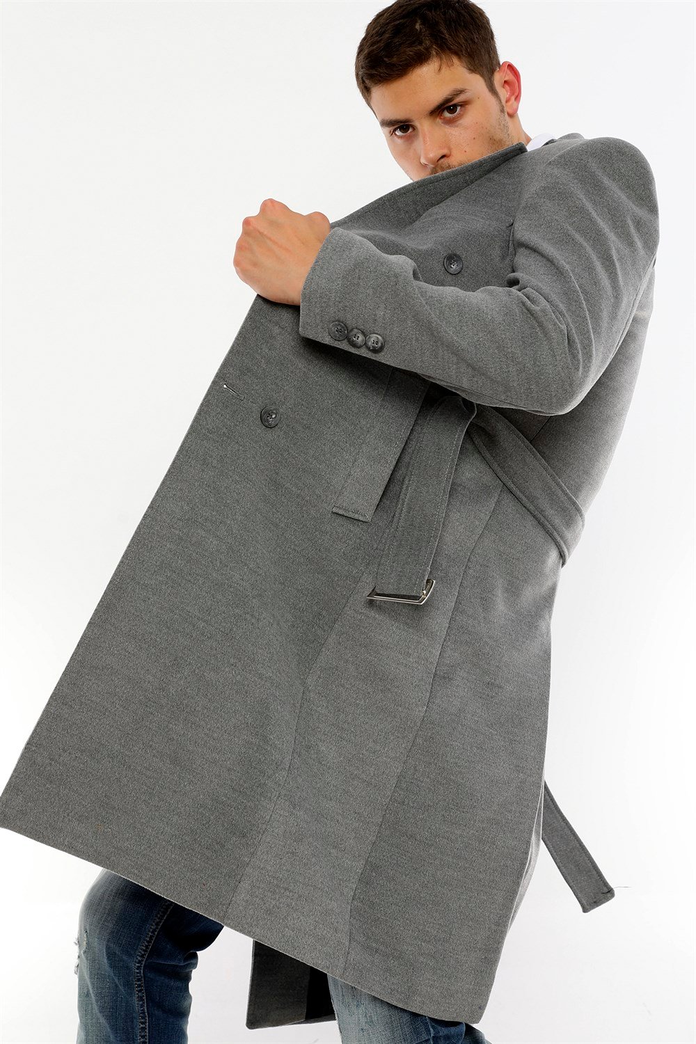 PLT8382 DEWBERRY MEN&#039;S COAT-GREY