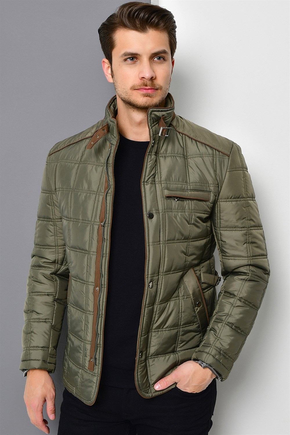 M8640 DEWBERRY MEN&#039;S COAT-KHAKI