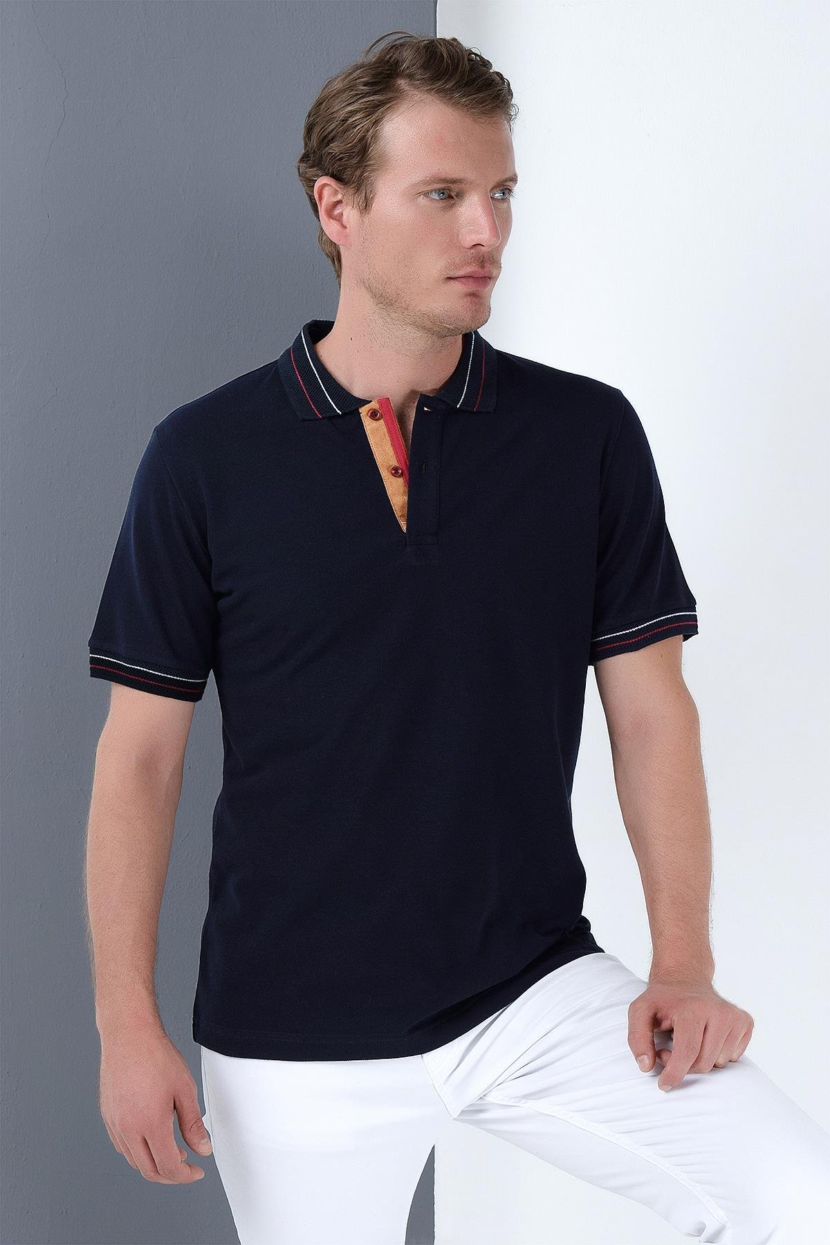 Tricouri polo Dewberry pentru bărbați, bleumarin