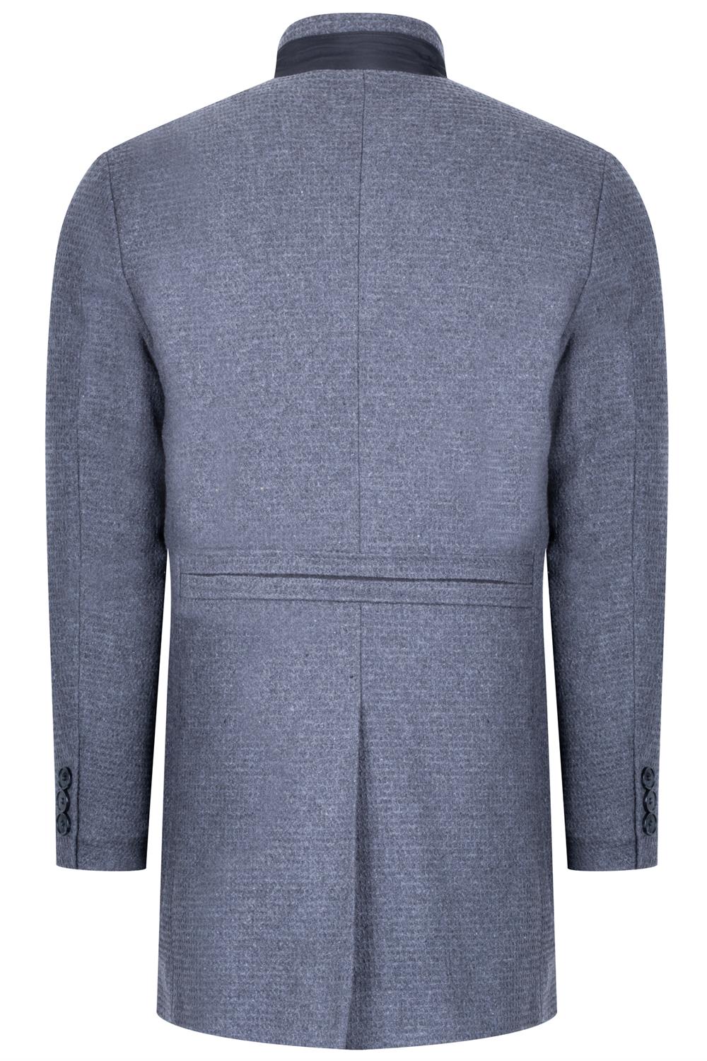 PLT8367 DEWBERRY MENS COAT-DARK FLAT GREY