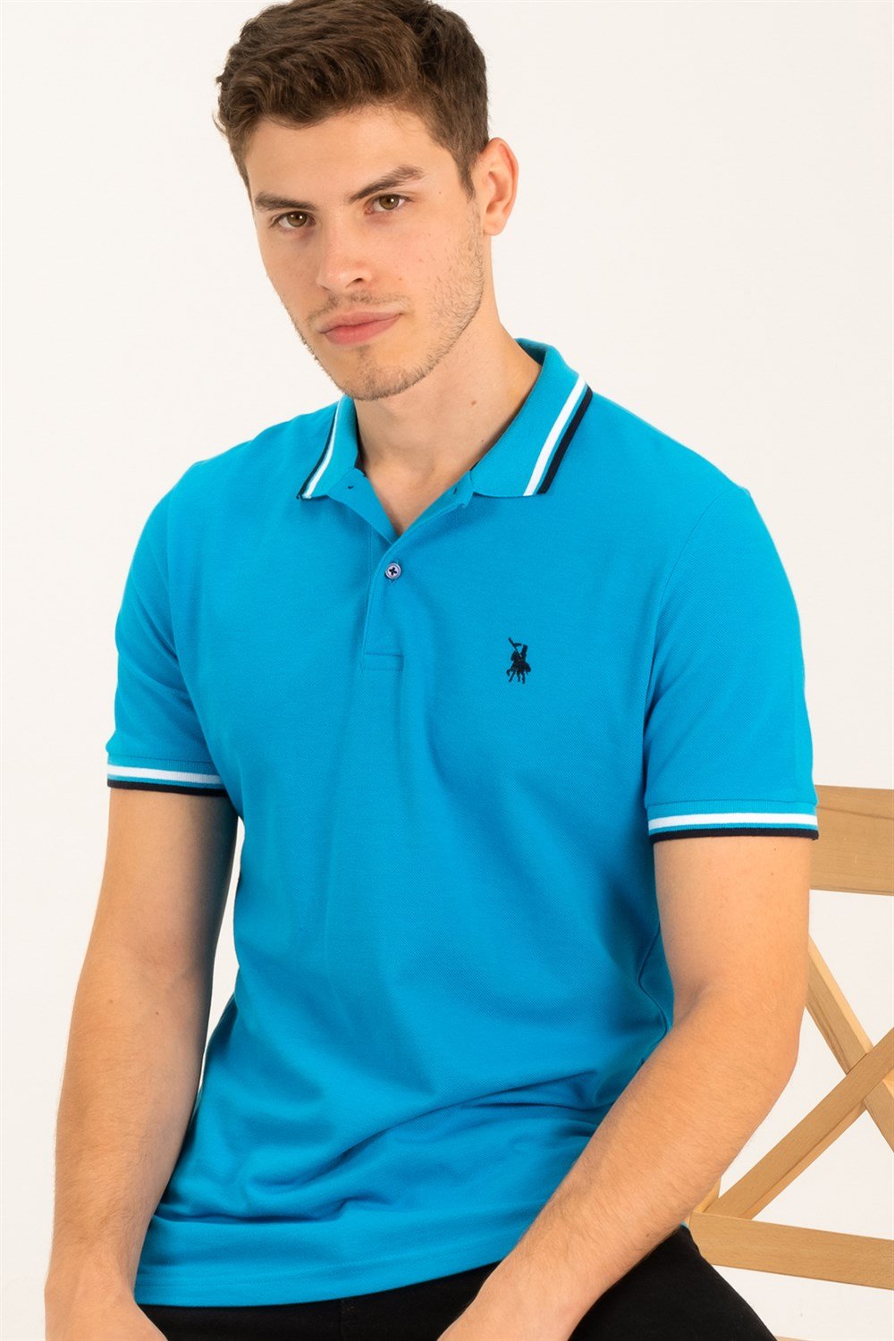 Tricou polo de barbati, dewberry