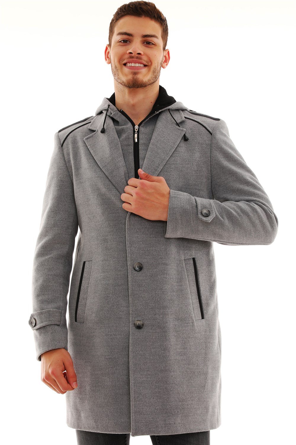 PLT8401 DEWBERRY MEN&#039;S COAT-GREY