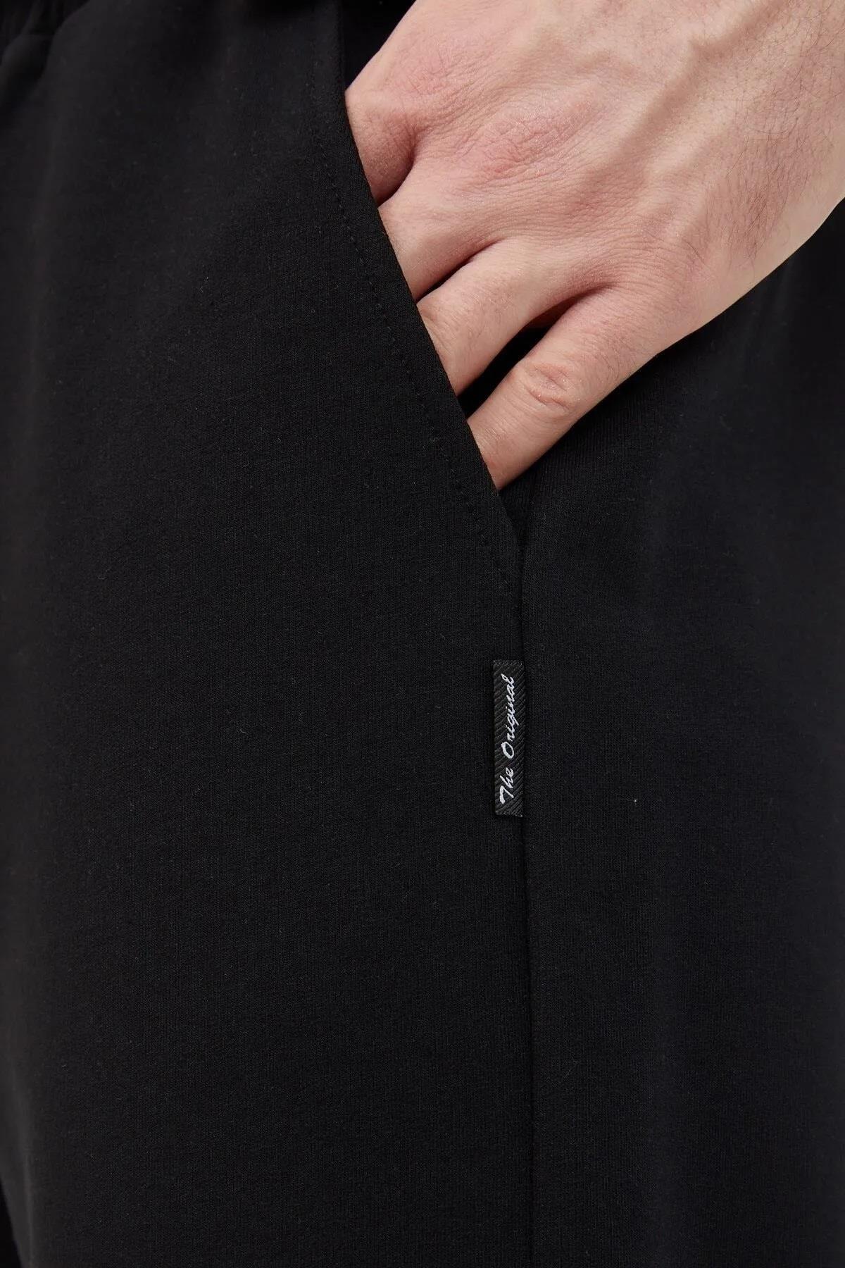 82904 Dewberry Straight Leg Relaxed Cut Mens Sweatpant-BLACK