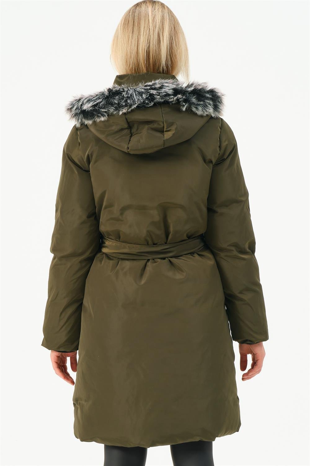 Z6774 DEWBERRY WOMEN&#039;S COAT-KHAKI