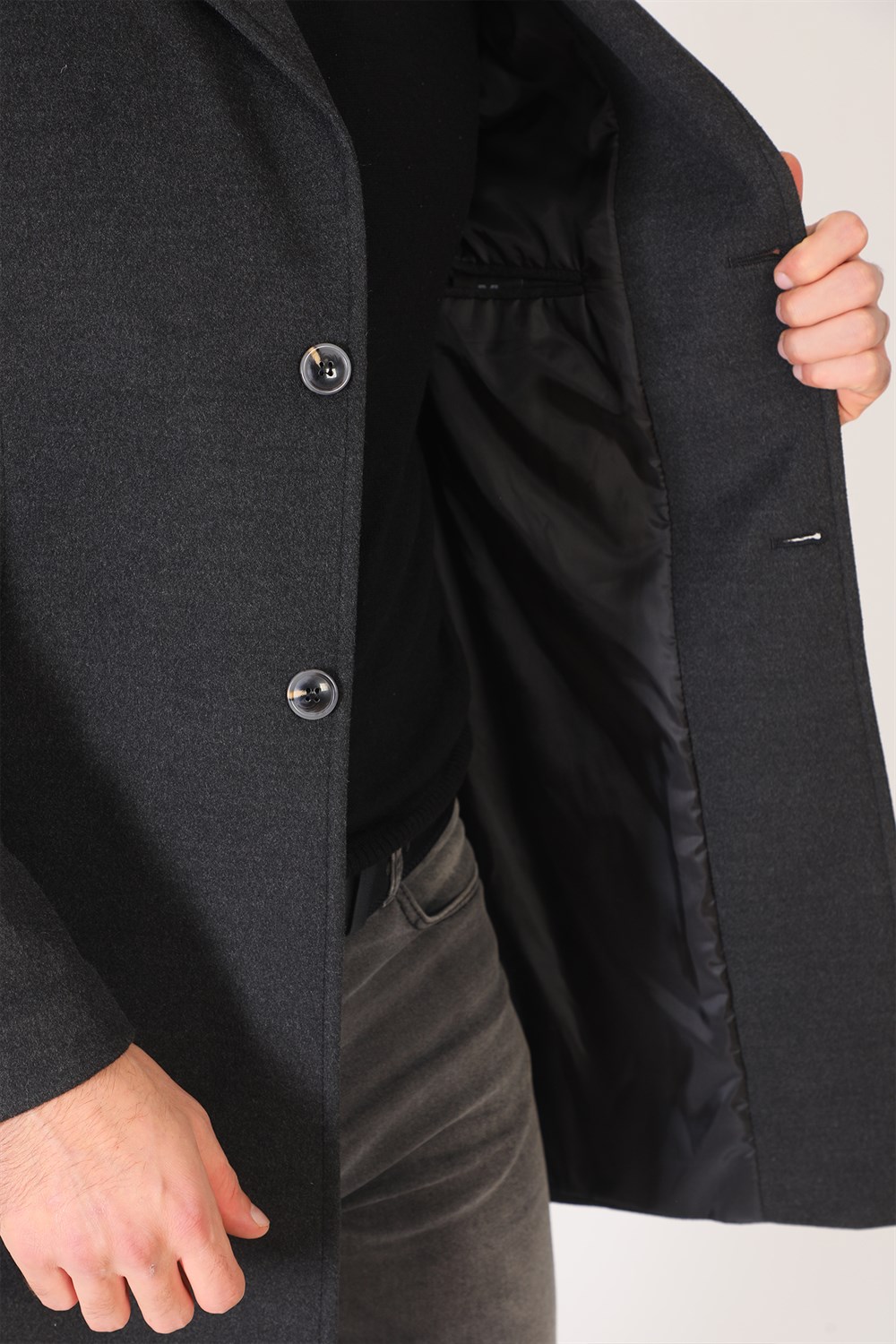 PLT8398 DEWBERRY MEN'S COAT-ANTHRACITE