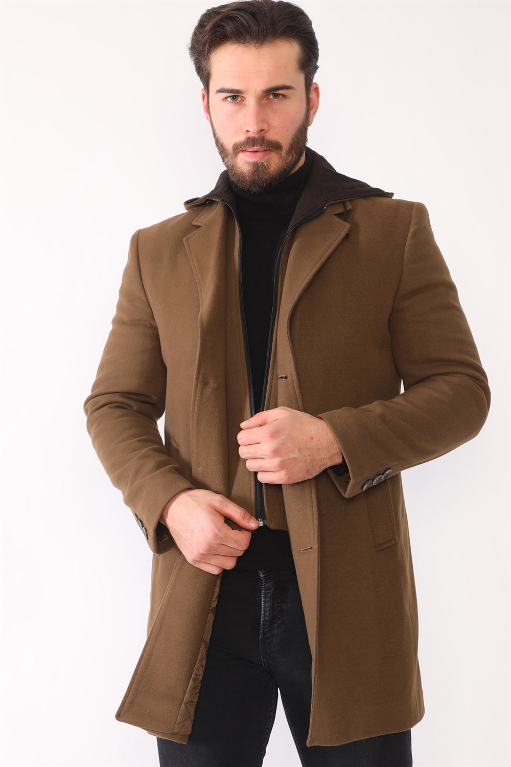 PLT8395 DEWBERRY BATTAL COAT-CAMEL