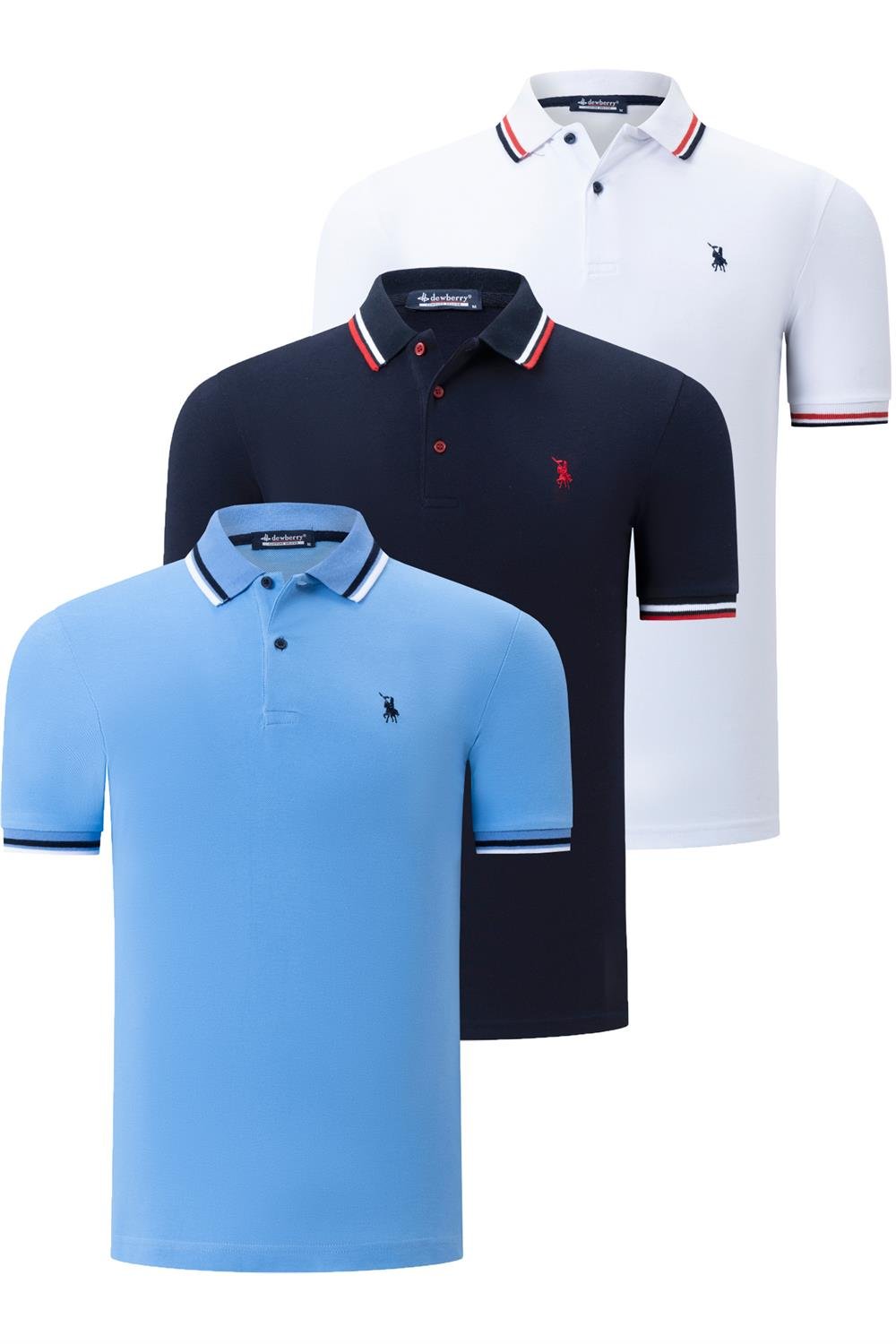 Tricou polo de barbati, dewberry