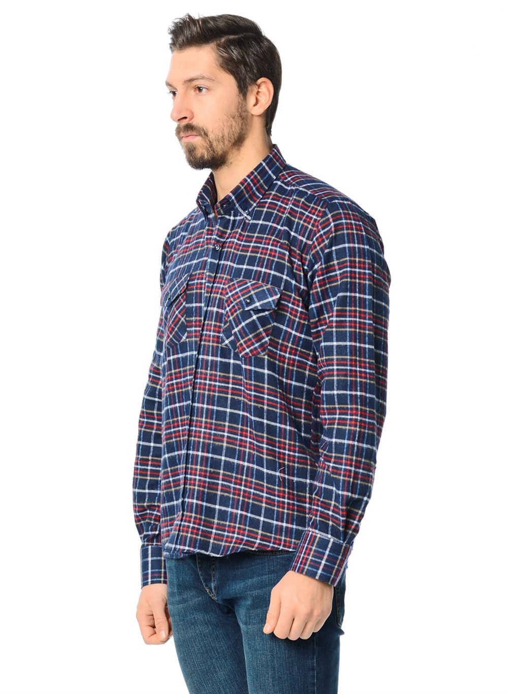 G566 DEWBERRY SHIRT-NAVY-RED