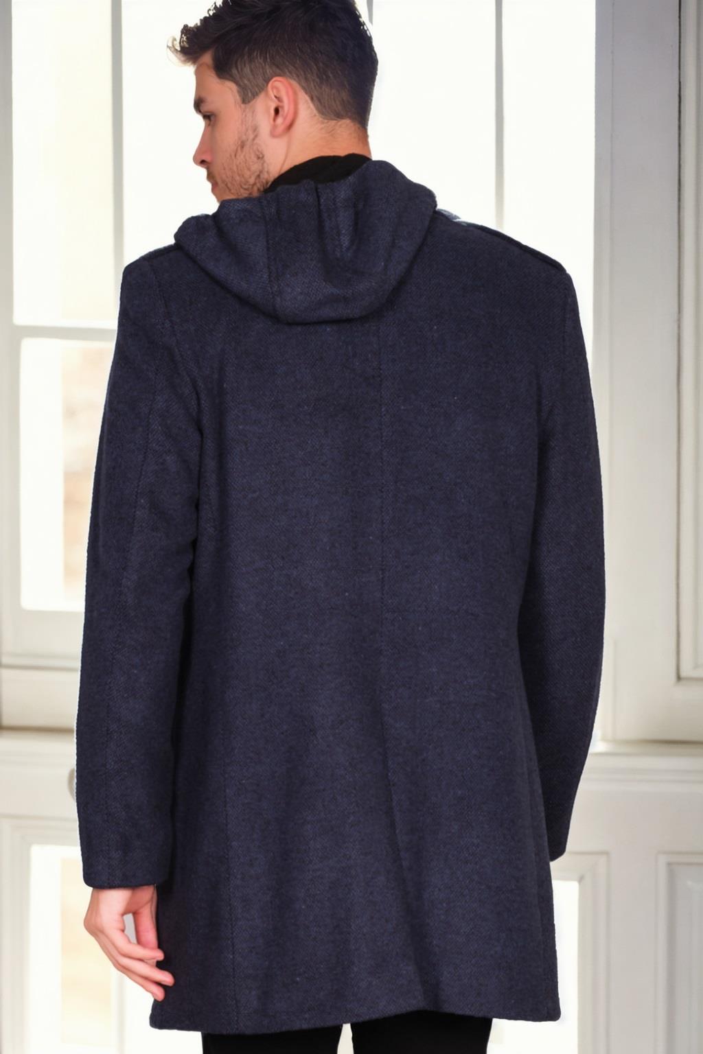 PLT8401 DEWBERRY MEN&#039;S COAT-PATTERNED NAVY BLUE 2