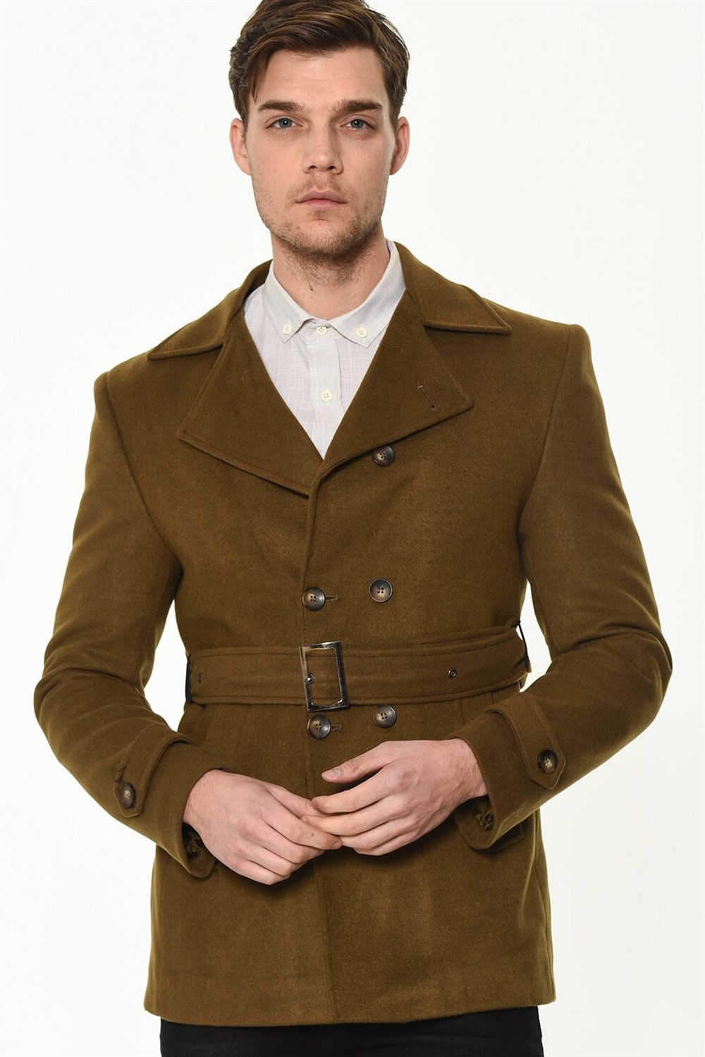 K7539 DEWBERRY SLIM-FIT MEN&#039;S COAT-CAMEL