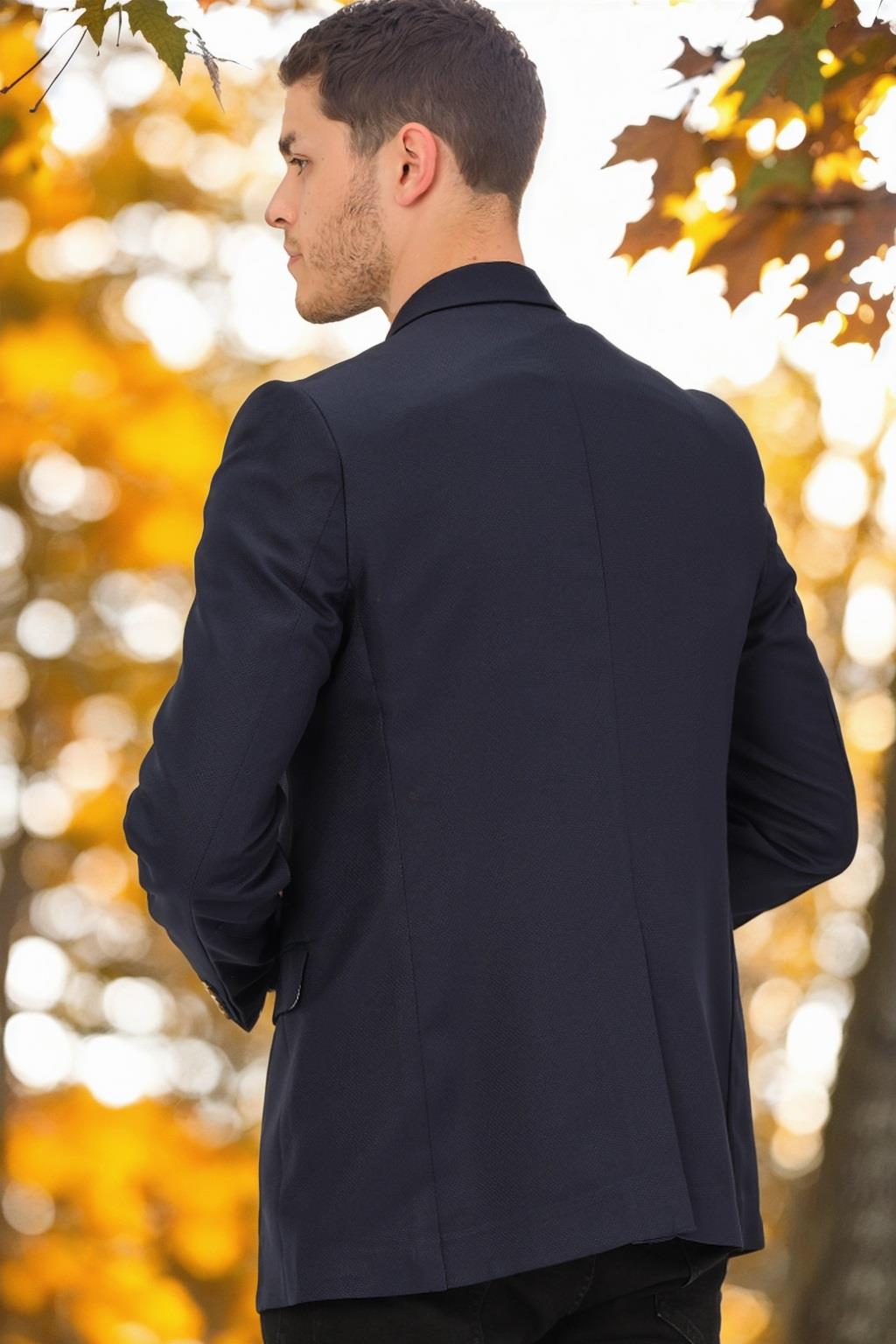 C5057 DEWBERRY MEN&#039;S JACKET-NAVY BLUE
