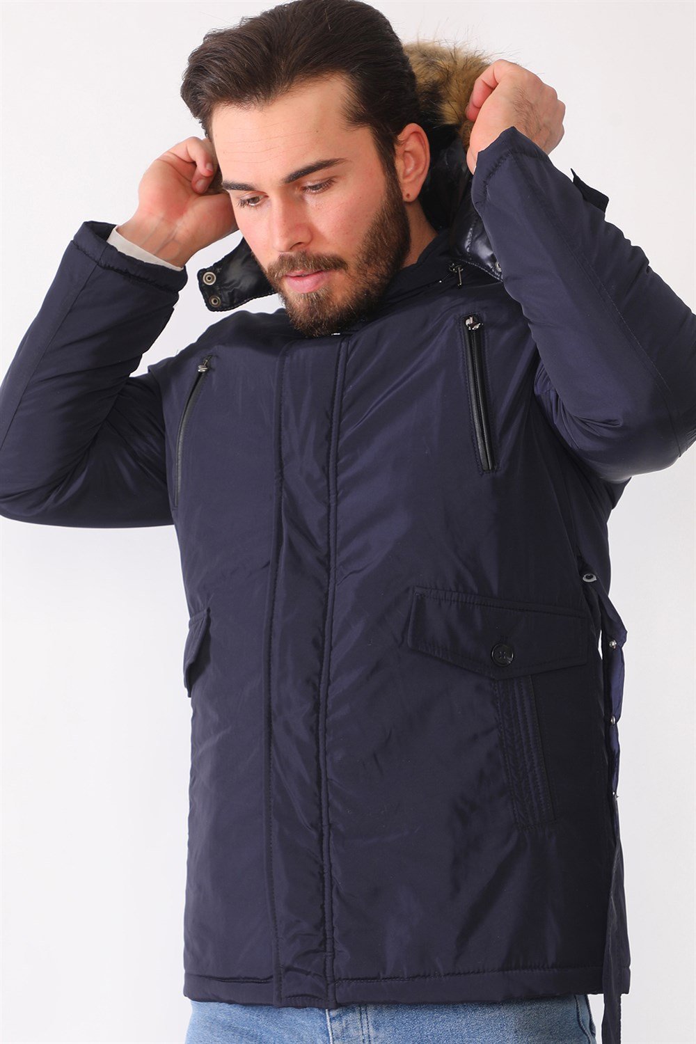 M8633 DEWBERRY MEN'S COAT-NAVY BLUE