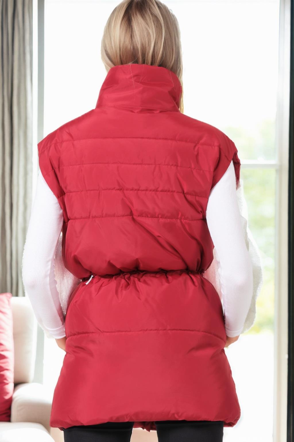 Z6747 DEWBERRY WOMEN'S VEST-BURGUNDY-1