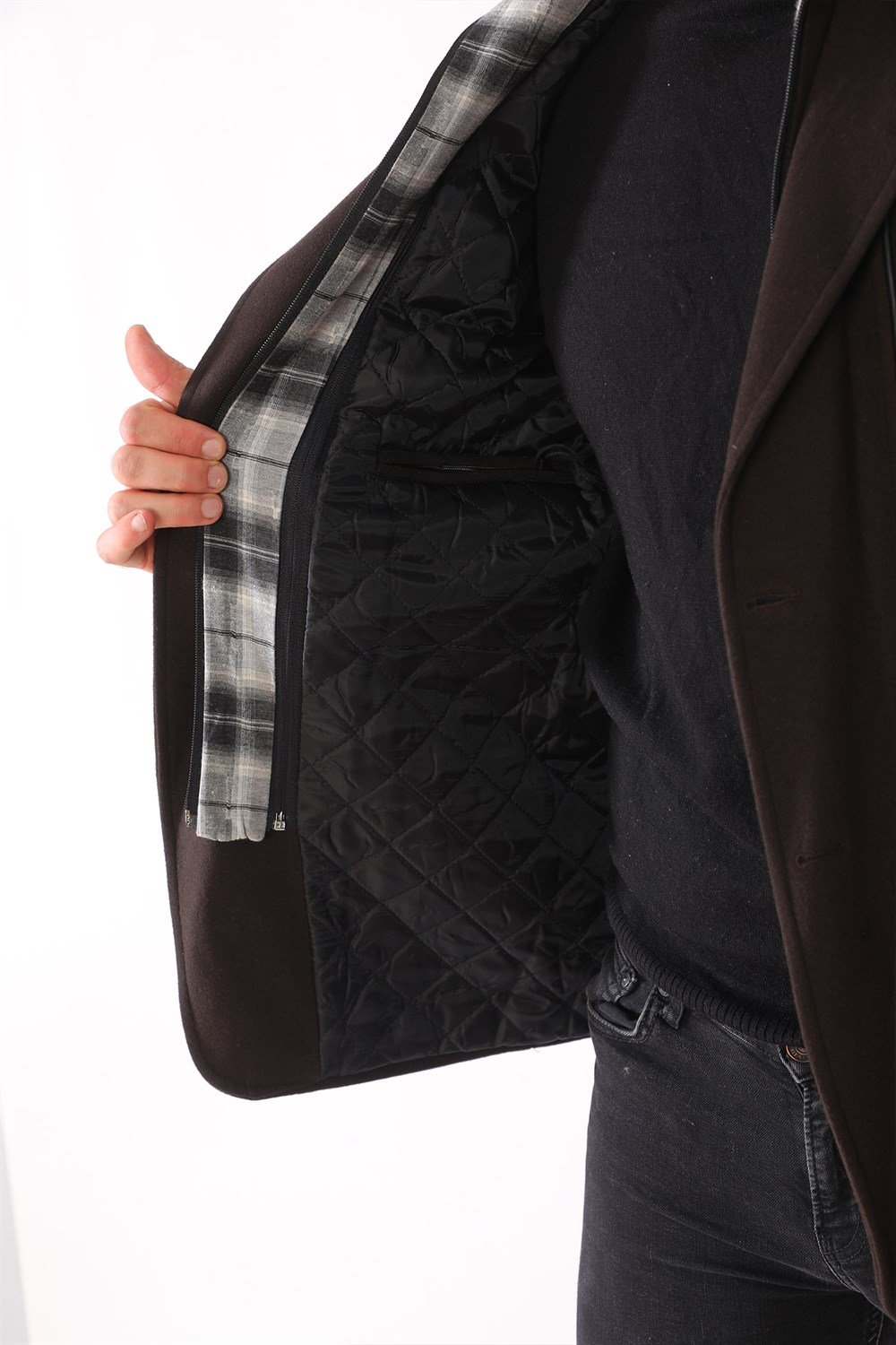 K7533 DEWBERRY MEN&#039;S COAT-BROWN