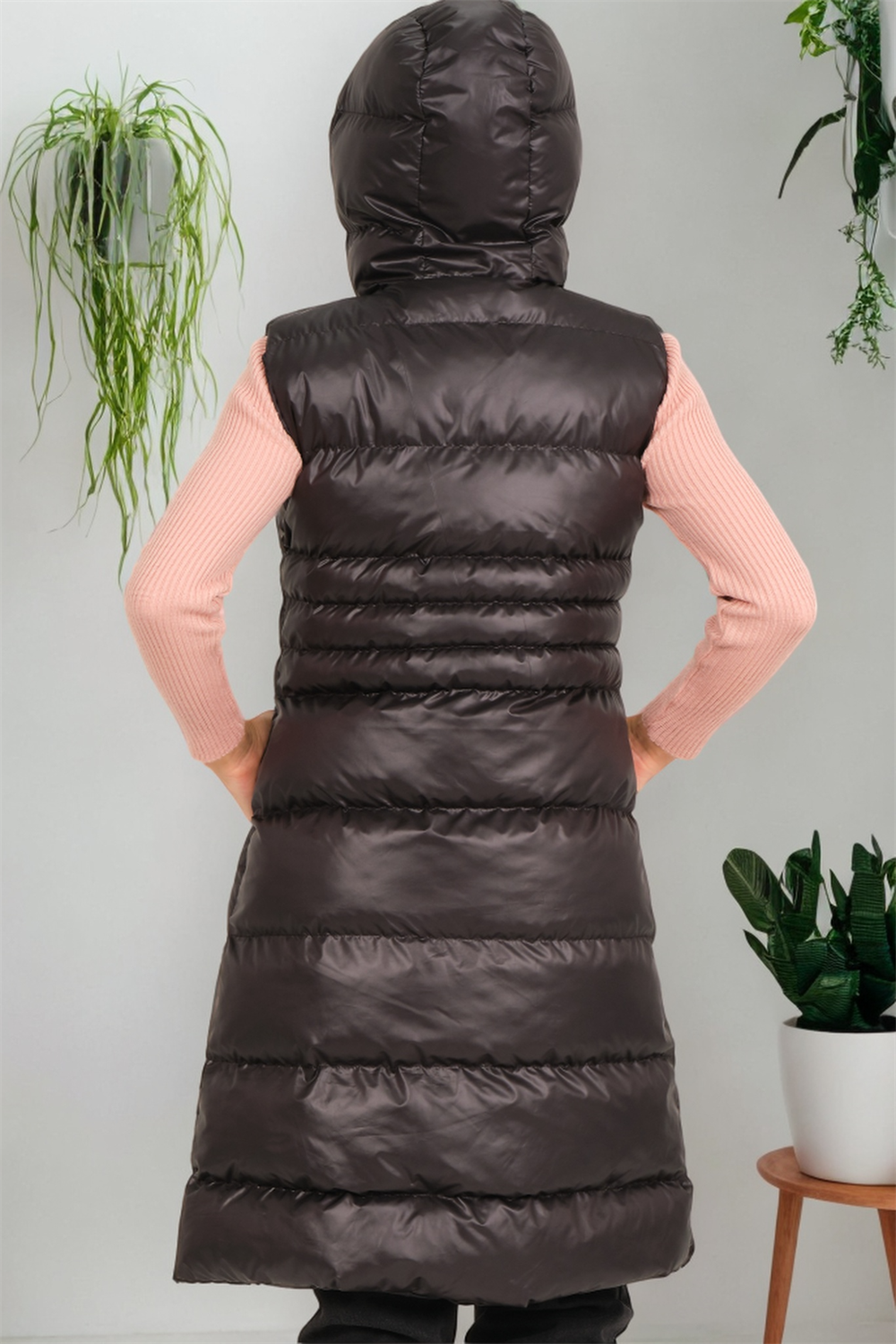 Z6757 DEWBERRY WOMEN'S VEST-LIGHT BLACK