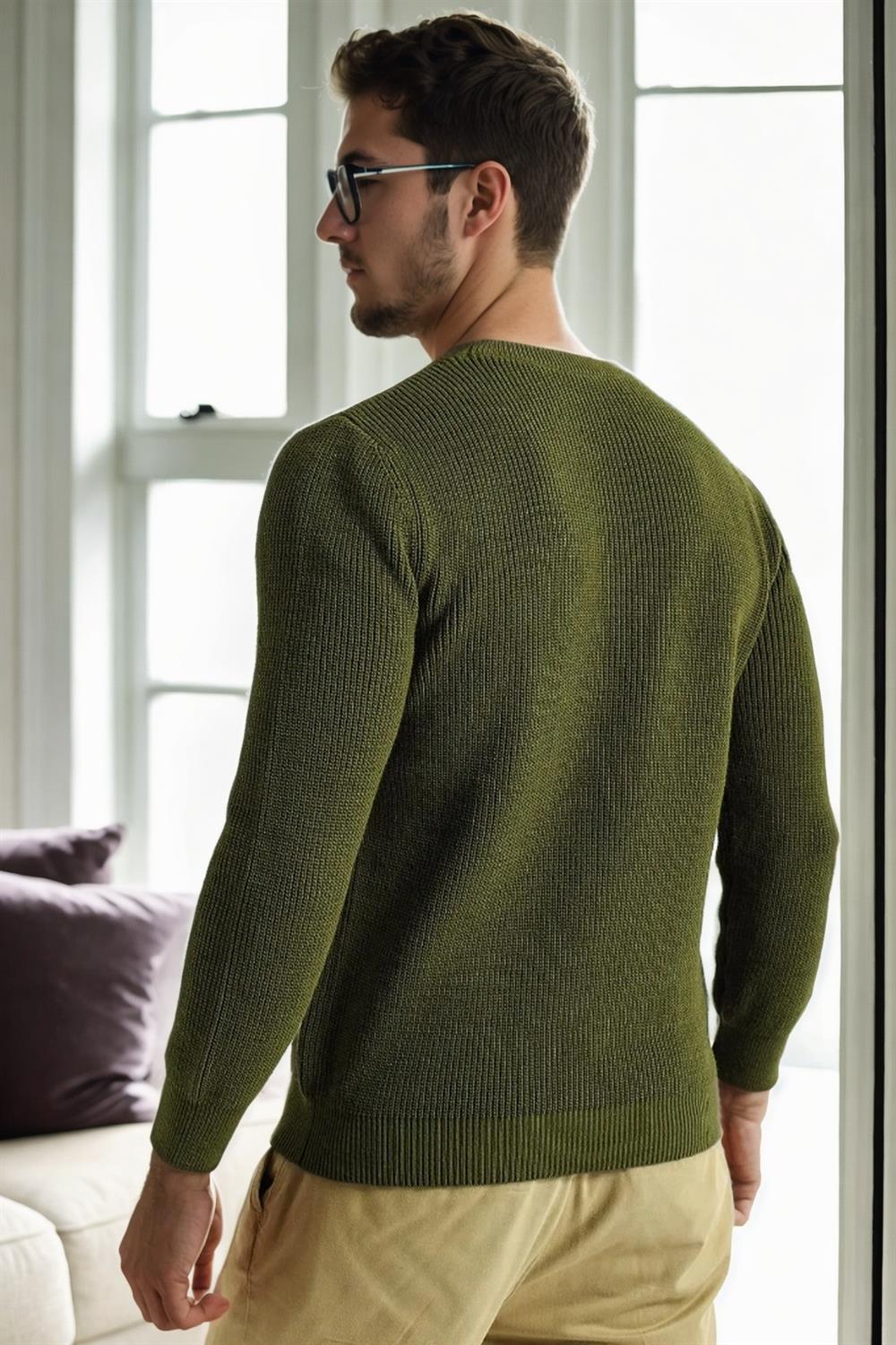 18369 Dewberry Knitwear Mens Sweater-OPEN KHAKI