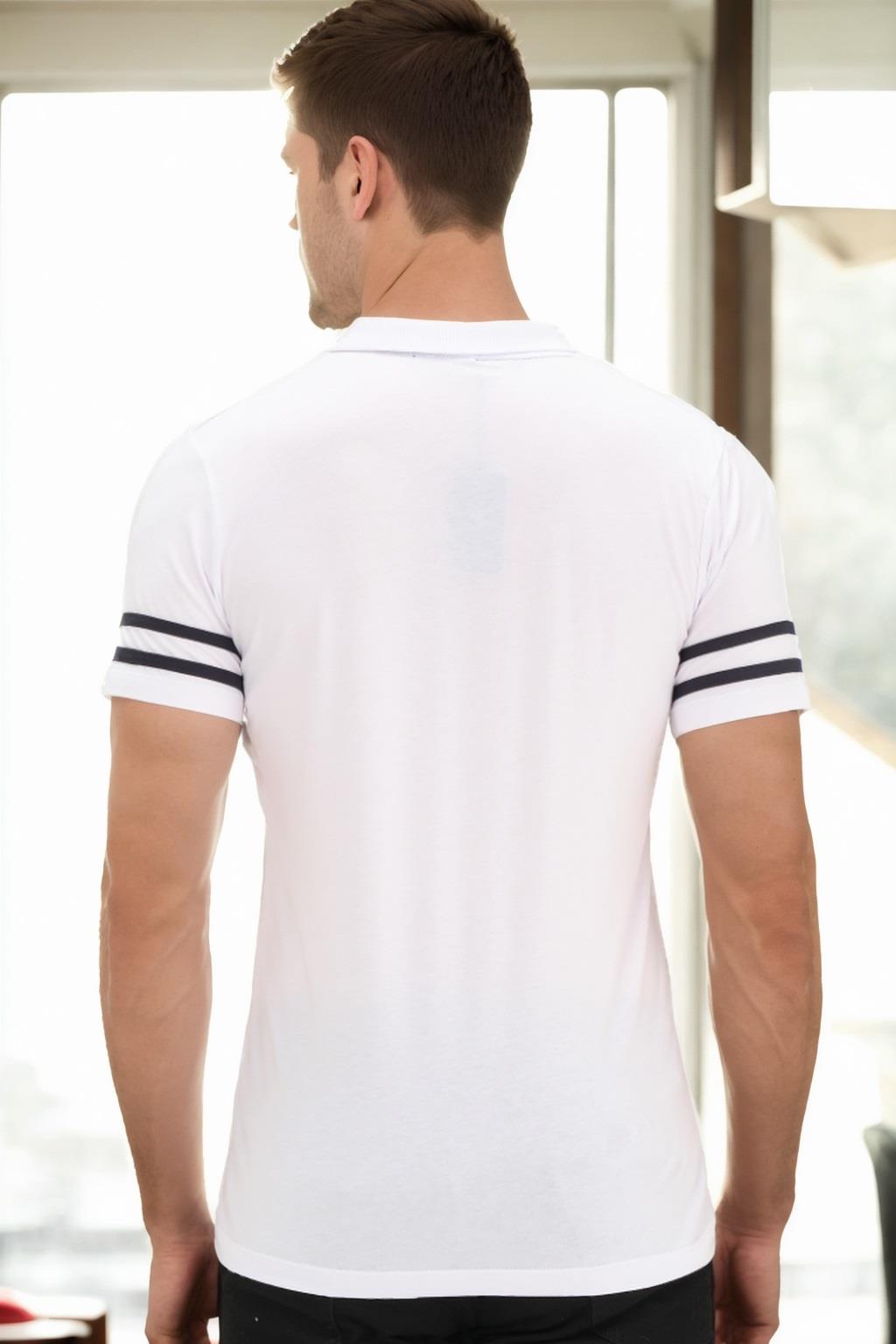 T9585 DEWBERRY MEN'S T-SHIRT-WHITE OPTICAL