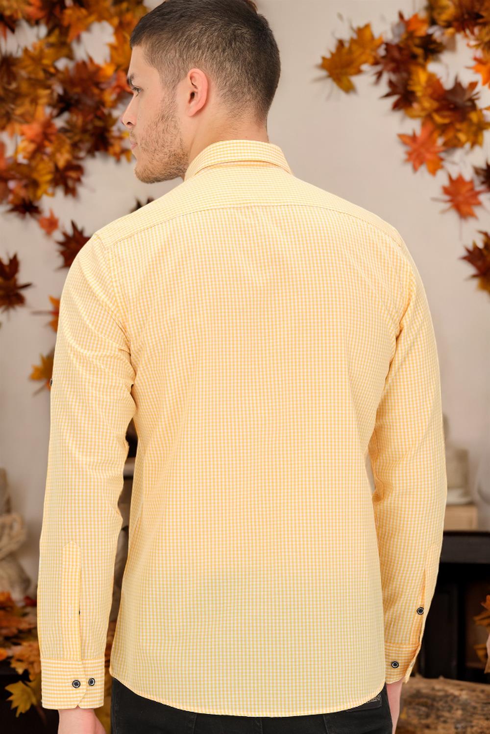 G771 DEWBERRY MEN'S SHIRT-PLAIN YELLOW