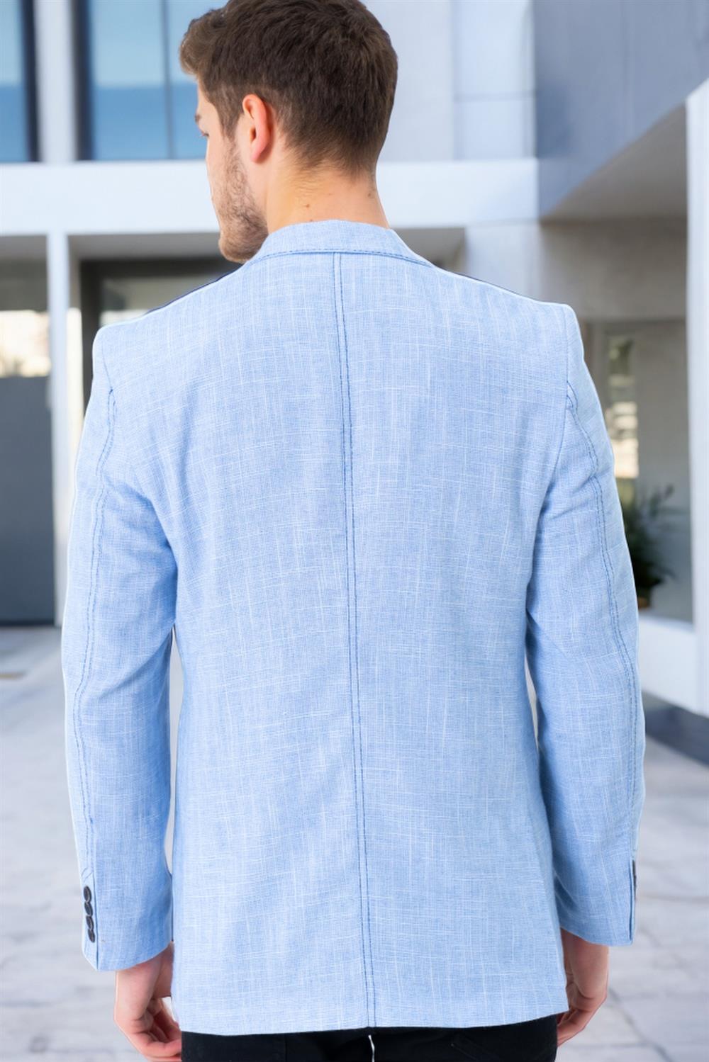 C9059 DEWBERRY MEN&#039;S JACKET-LIGHT BLUE