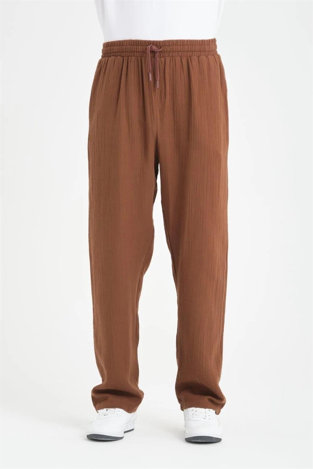 65826 Dewberry 
Muslin Baggy Mens Trousers-COFFEE