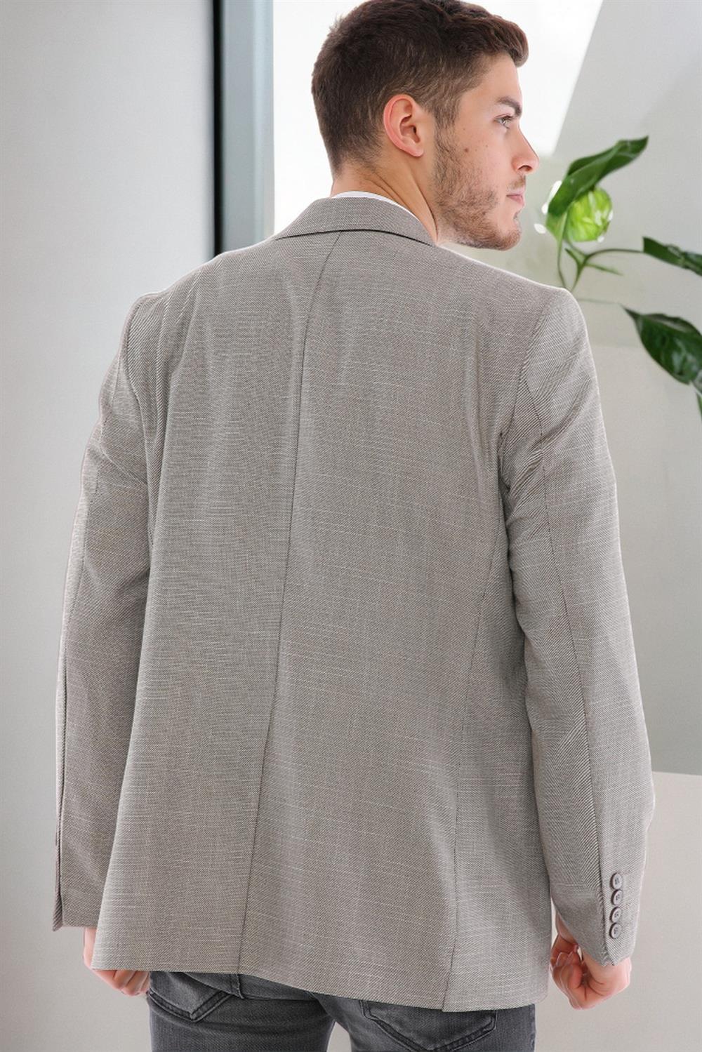 C9056 DEWBERRY MEN&#039;S JACKET-LIGHT BEIGE