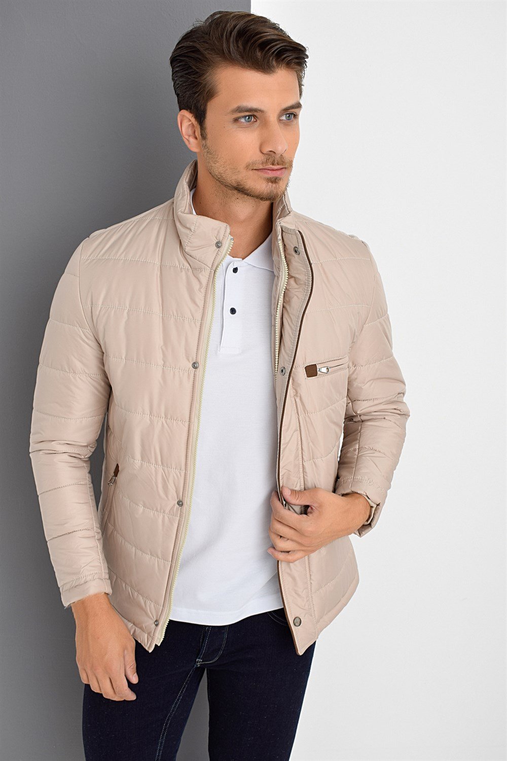 M8625 DEWBERRY MEN&#039;S COAT-BEIGE