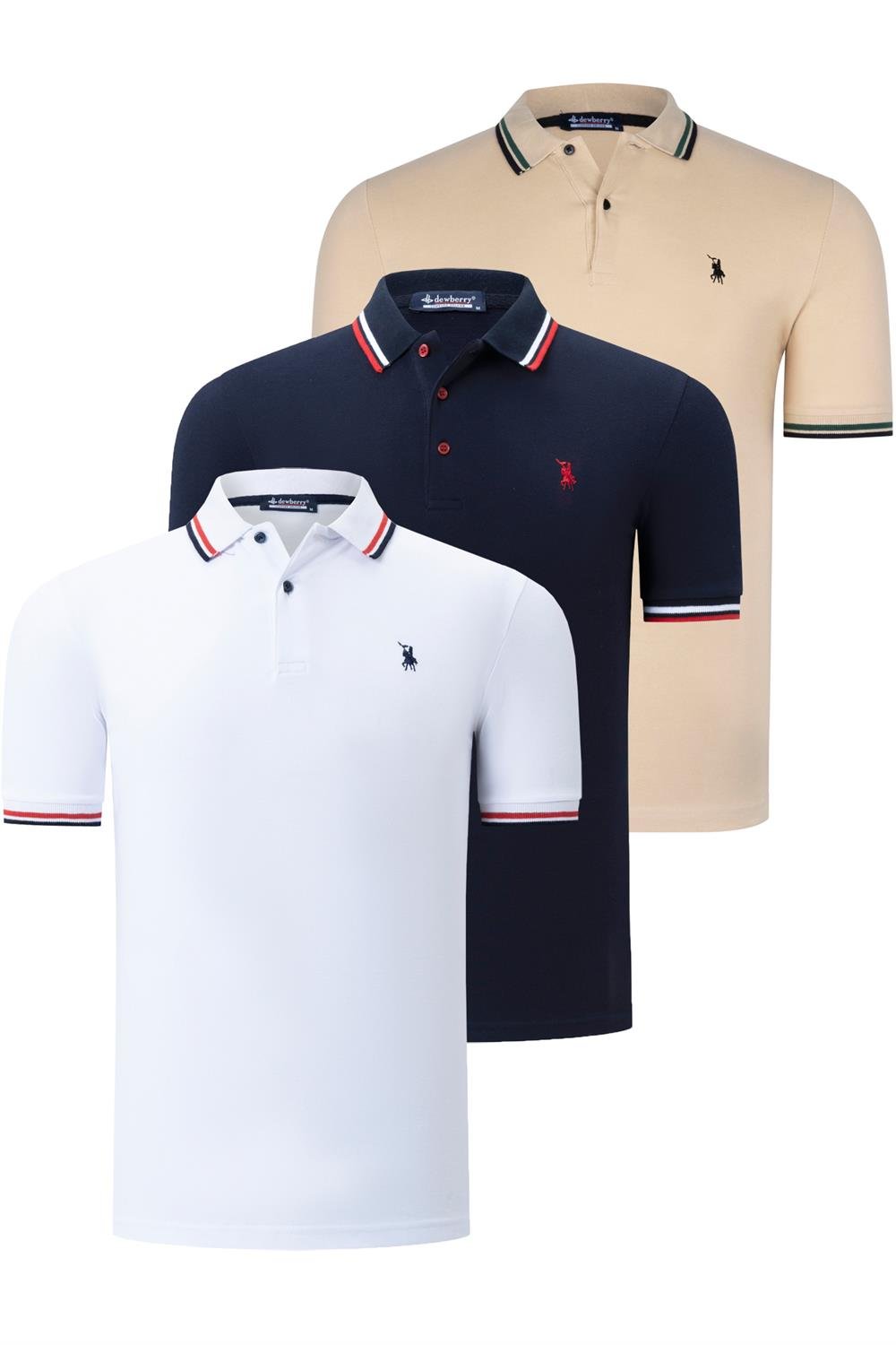 Tricou polo de barbati, dewberry