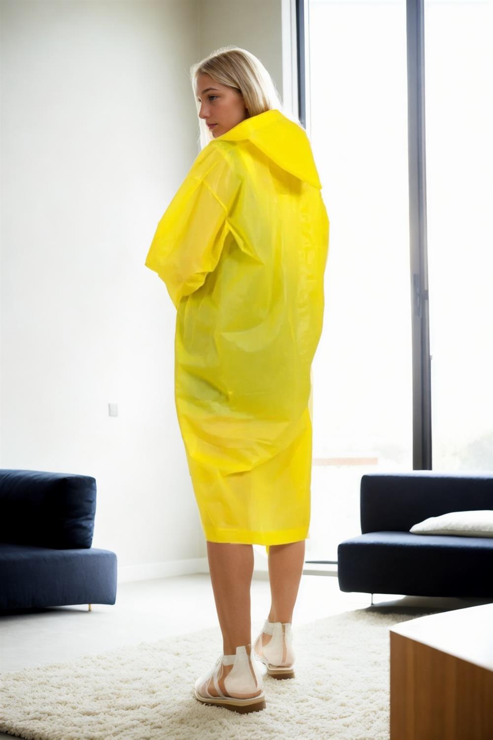 89762 Dewberry Waterproof Windproof Womens Raincoat-YELLOW