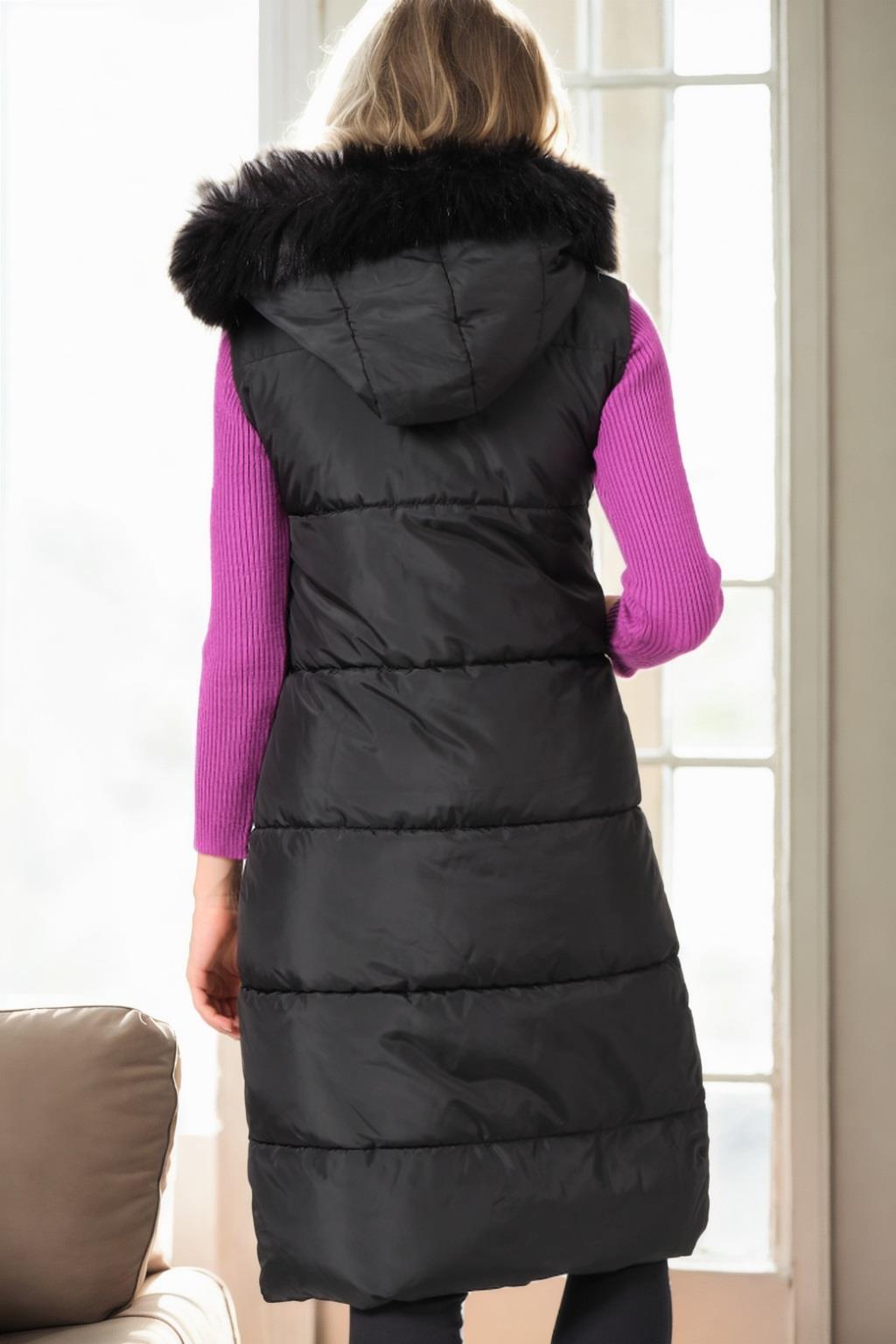 Z9741 DEWBERRY WOMEN'S VEST-BLACK