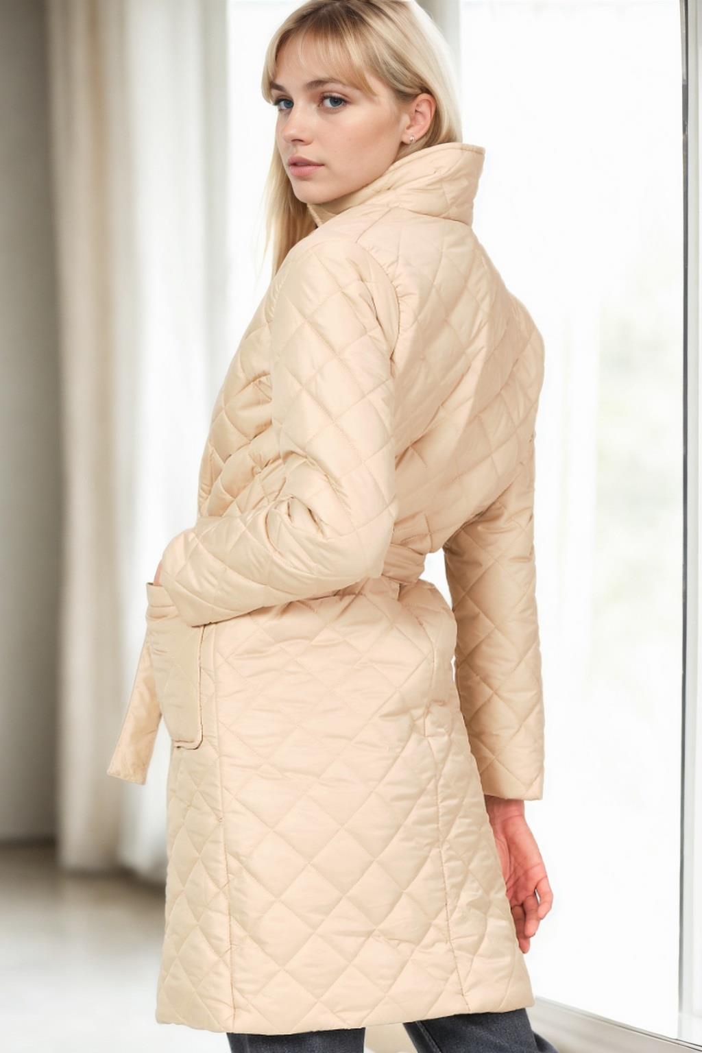 Z6722 DEWBERRY WOMEN'S COAT-BEIGE-1