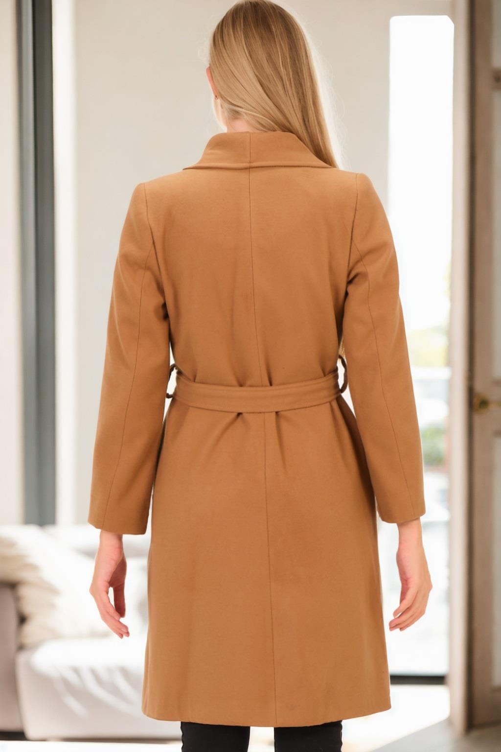 Z9639 DEWBERRY WOMEN&#039;S COAT-CAMEL