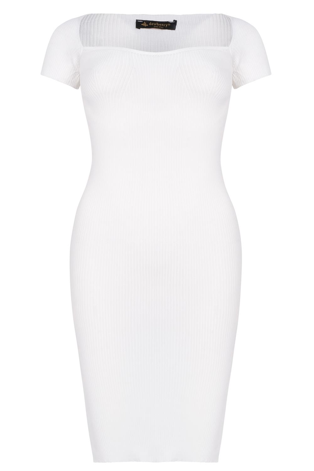 Z2016 DEWBERRY WOMEN'S DRESS-PLAIN WHITE