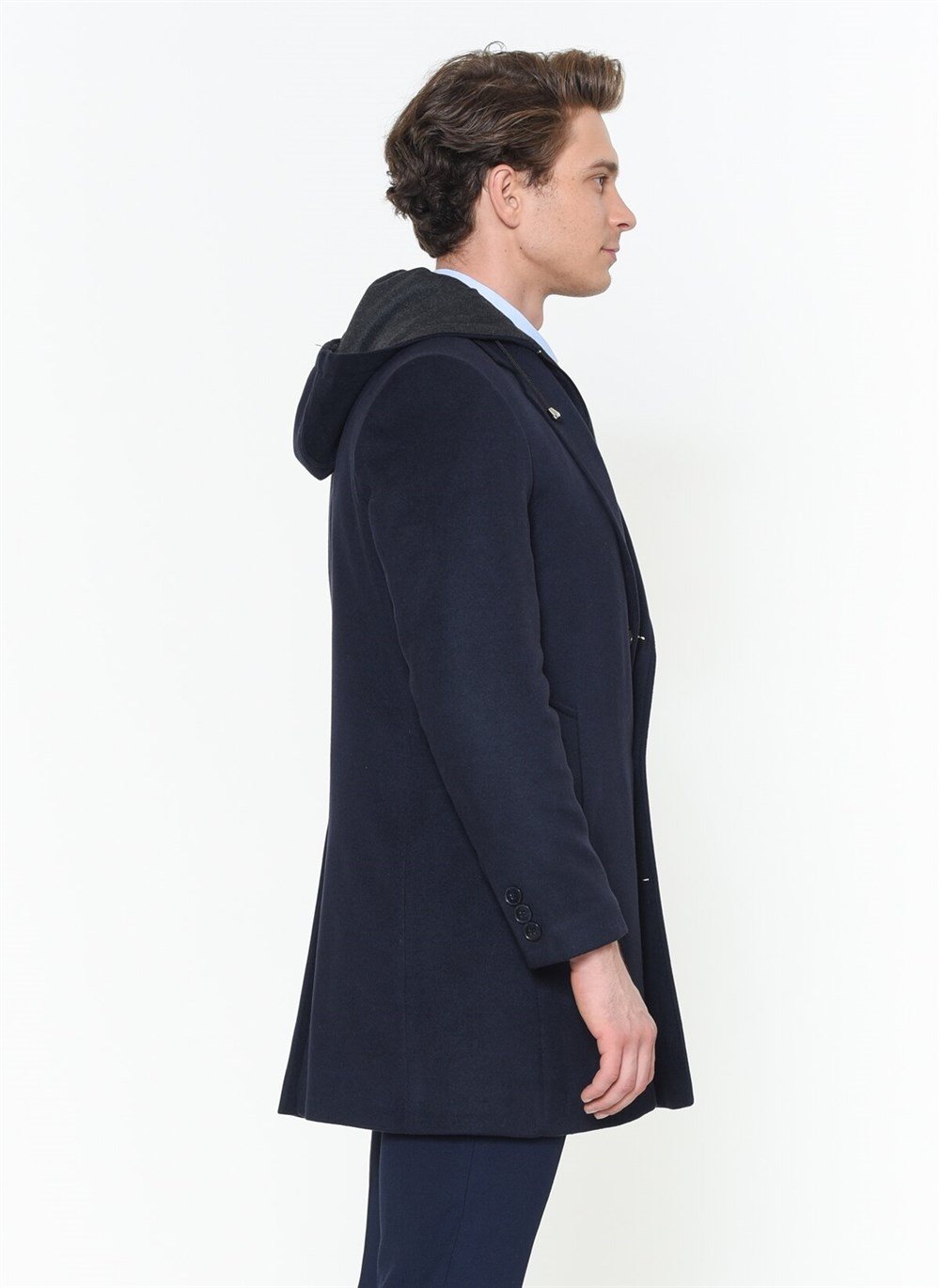 PLT8376 DEWBERRY MEN'S COAT-NAVY BLUE
