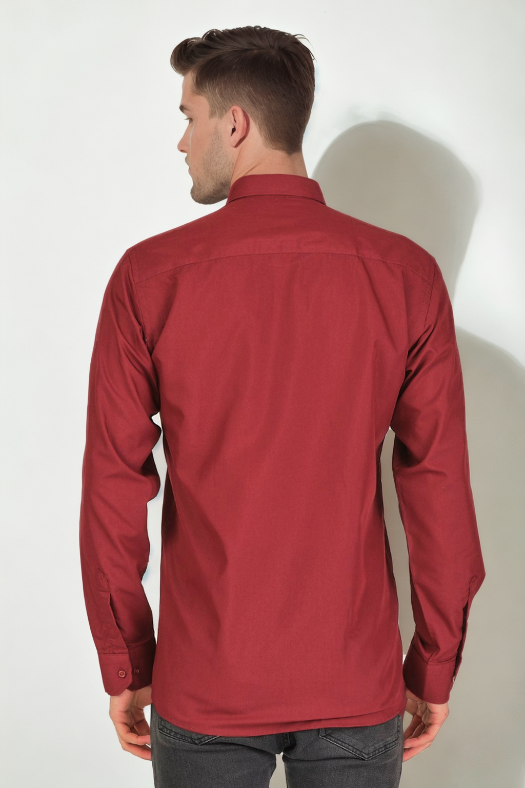 G925 DEWBERRY MEN&#039;S SHIRT-BURGUNDY
