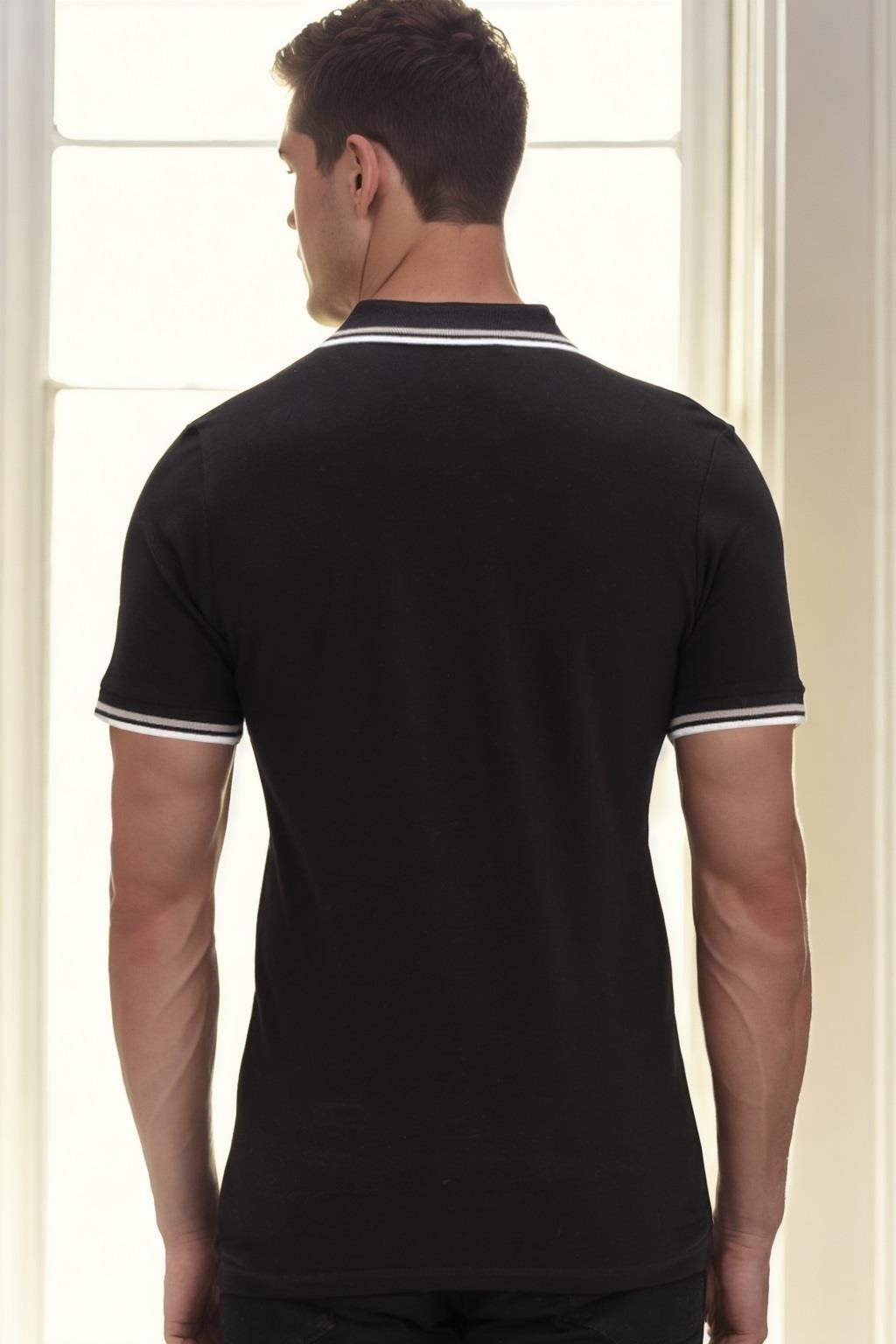 T9594 DEWBERRY MEN'S T-SHIRT-BLACK