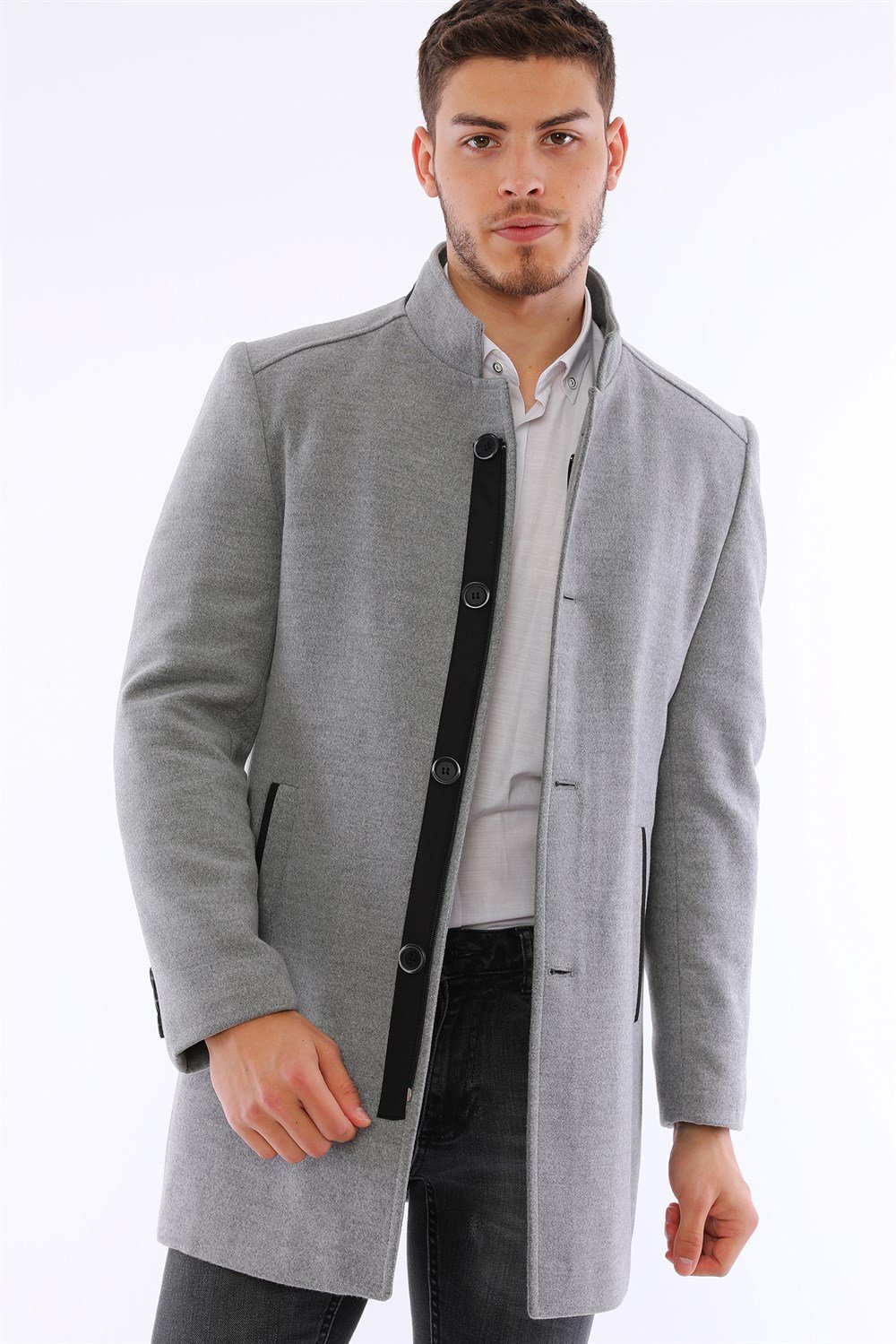 PLT8327 DEWBERRY MEN&#039;S COAT-GREY